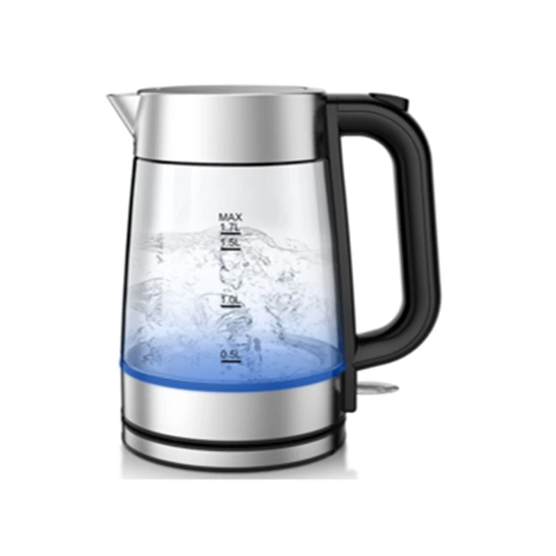 High Quality Blue Light Display Wireless Electric Kettle 1.7L Large Capacity Glass Kettle Body Automatic Power-off Kettle
High Quality Blue Light Display Wireless Electric Kettle 1.7L Large Capacity Glass Kettle Body Automatic Power-off Kettle