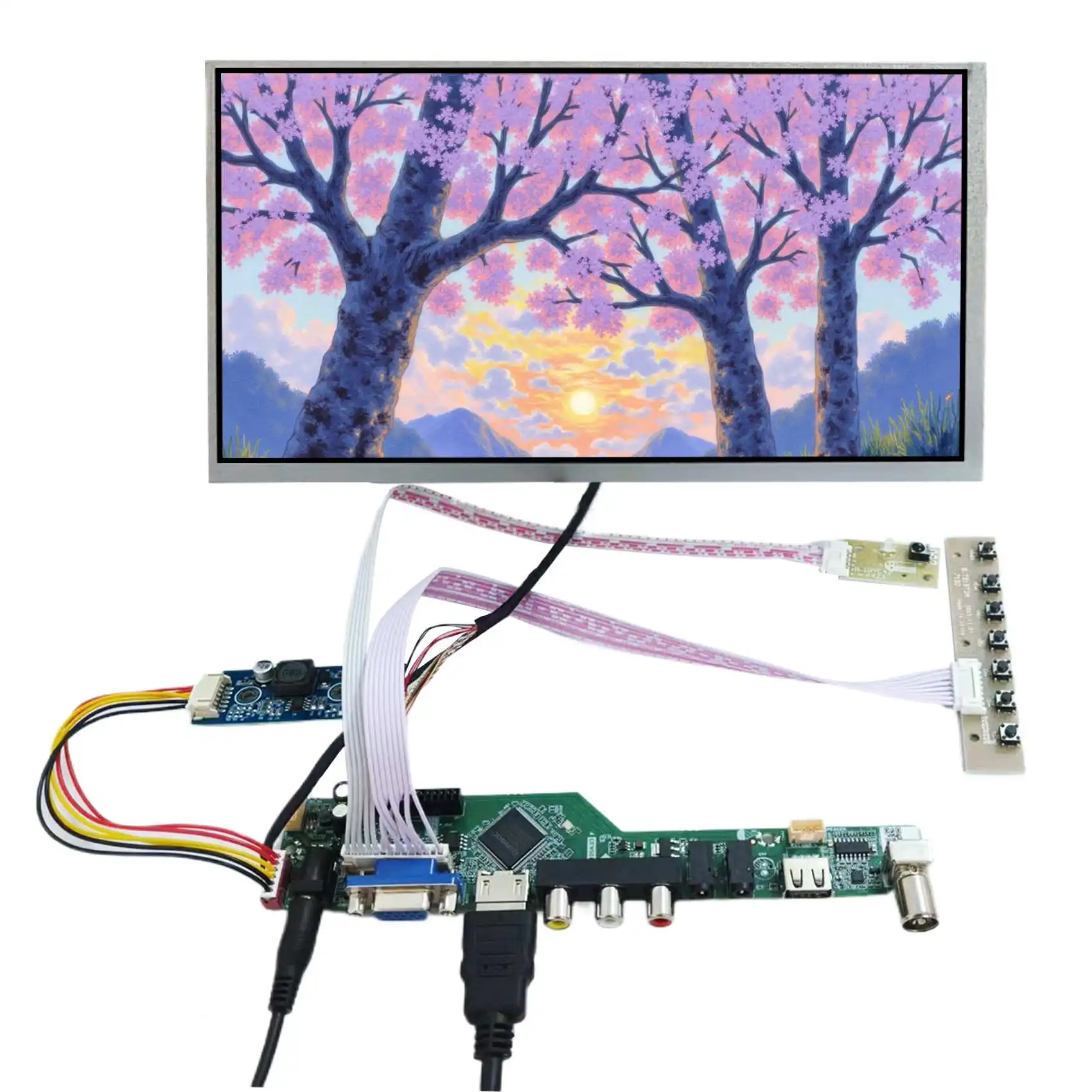 H/D VGA AV USB LCD Controller Board With 10.1" VS101T-001A 1280X800 1000nit LCD Panel
H/D VGA AV USB LCD Controller Board With 10.1" VS101T-001A 1280X800 1000nit LCD Panel