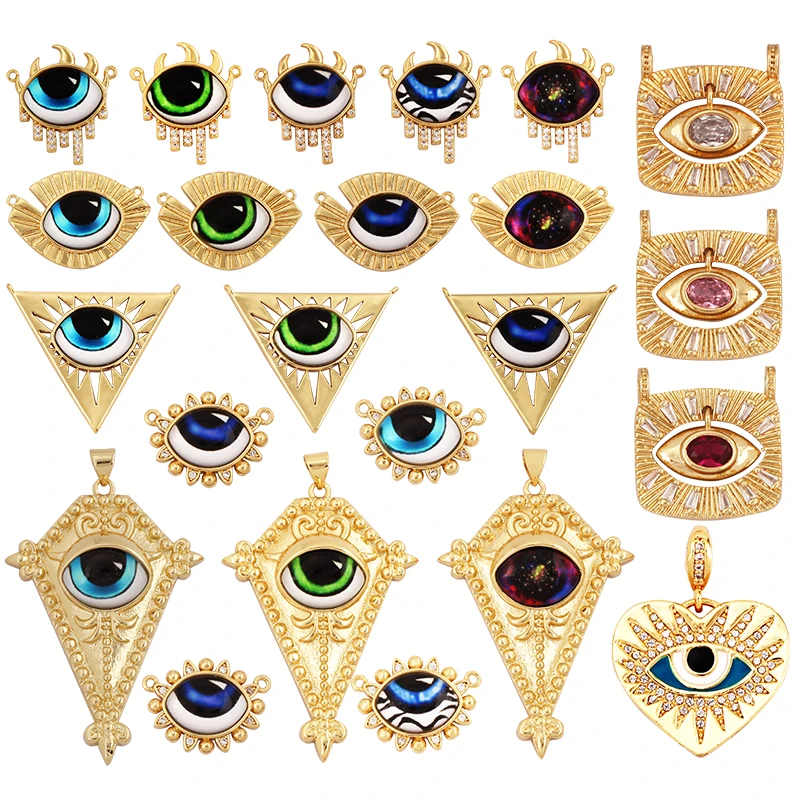 Newest Classic Amulet Turkish Blue Evil Eye Charm Pendant,18K Gold Cubic Zirconia CZ Paved,Jewelry Necklace Bracelet Supply L30
Newest Classic Amulet Turkish Blue Evil Eye Charm Pendant,18K Gold Cubic Zirconia CZ Paved,Jewelry Necklace Bracelet Supply L30