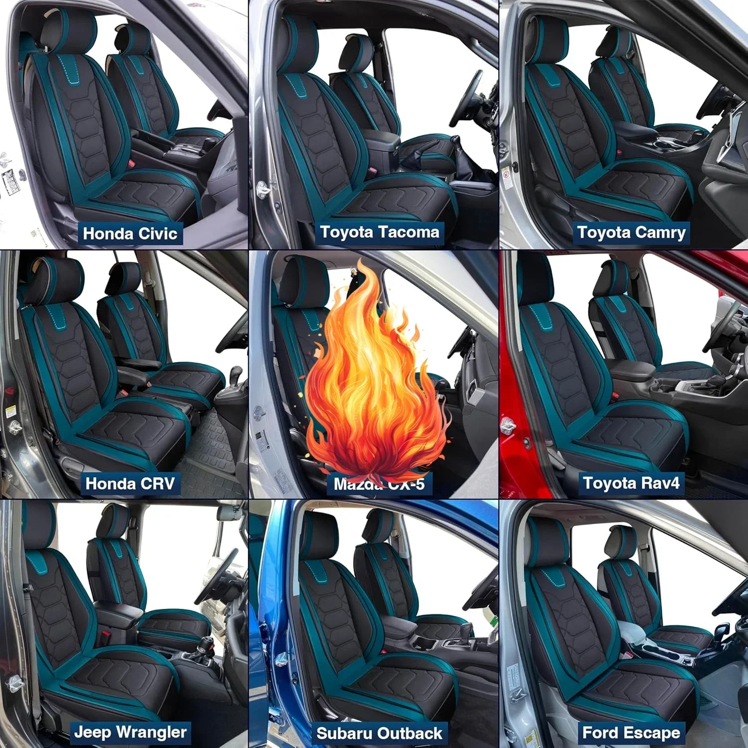 Car Seat Covers Full Set, Waterproof Faux Leather Seat Covers for Cars Universal Fit for SUV, Truck, Sedan, Black Premium Car
Car Seat Covers Full Set, Waterproof Faux Leather Seat Covers for Cars Universal Fit for SUV, Truck, Sedan, Black Premium Car