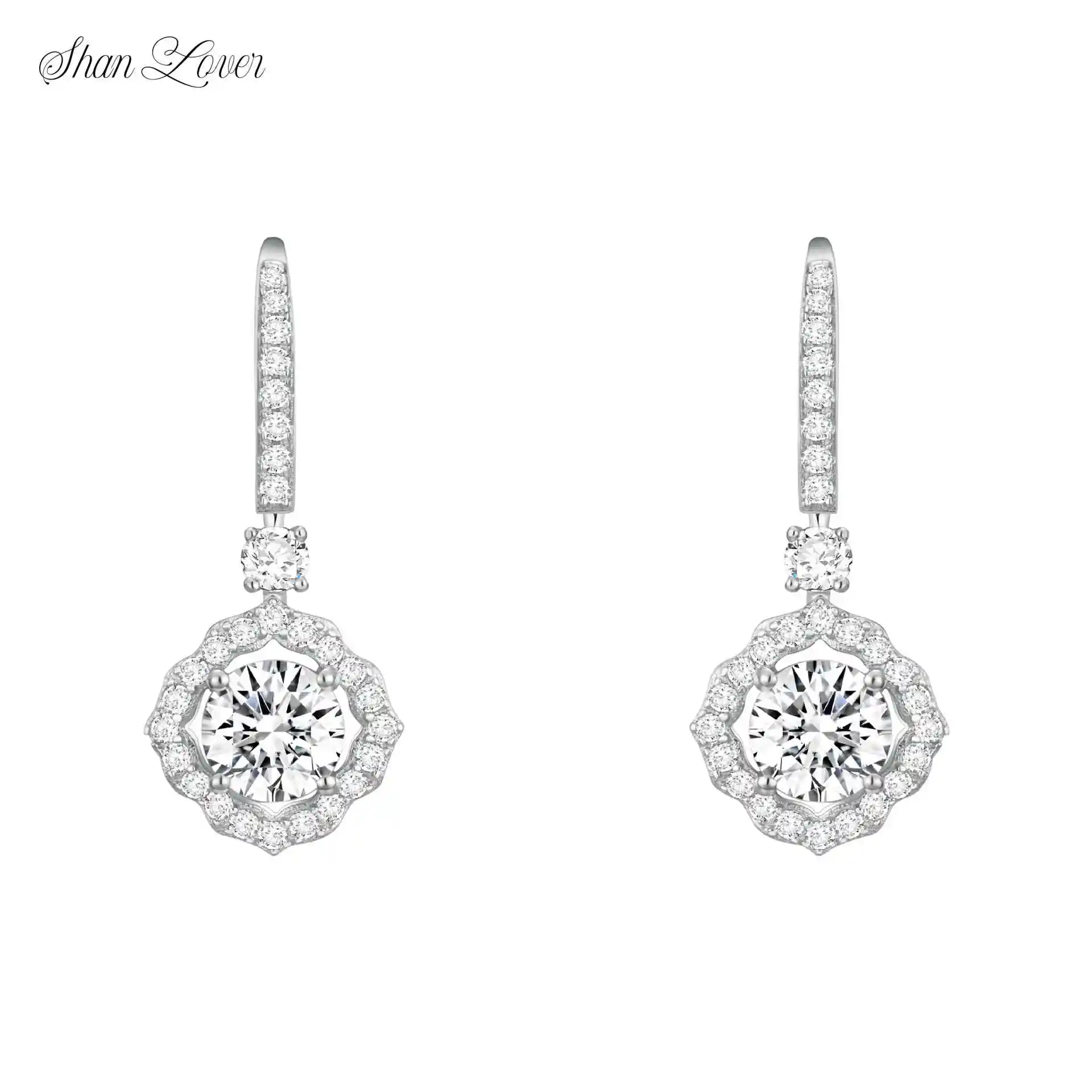 ShanLover Brand 5A Grade 925 Sterling Silver Pendant Zircon Earrings CMA Certificate Luxury Drop Earrings For Woman Jewelry
ShanLover Brand 5A Grade 925 Sterling Silver Pendant Zircon Earrings CMA Certificate Luxury Drop Earrings For Woman Jewelry