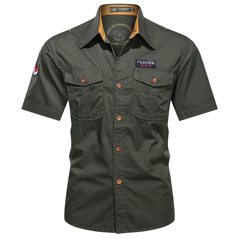 Summer and Autumn Workwear Style Pure Cotton Short Sleeved Sports Casual Shirt for Middle-Aged and Young People Pure Color Tops
Summer and Autumn Workwear Style Pure Cotton Short Sleeved Sports Casual Shirt for Middle-Aged and Young People Pure Color Tops