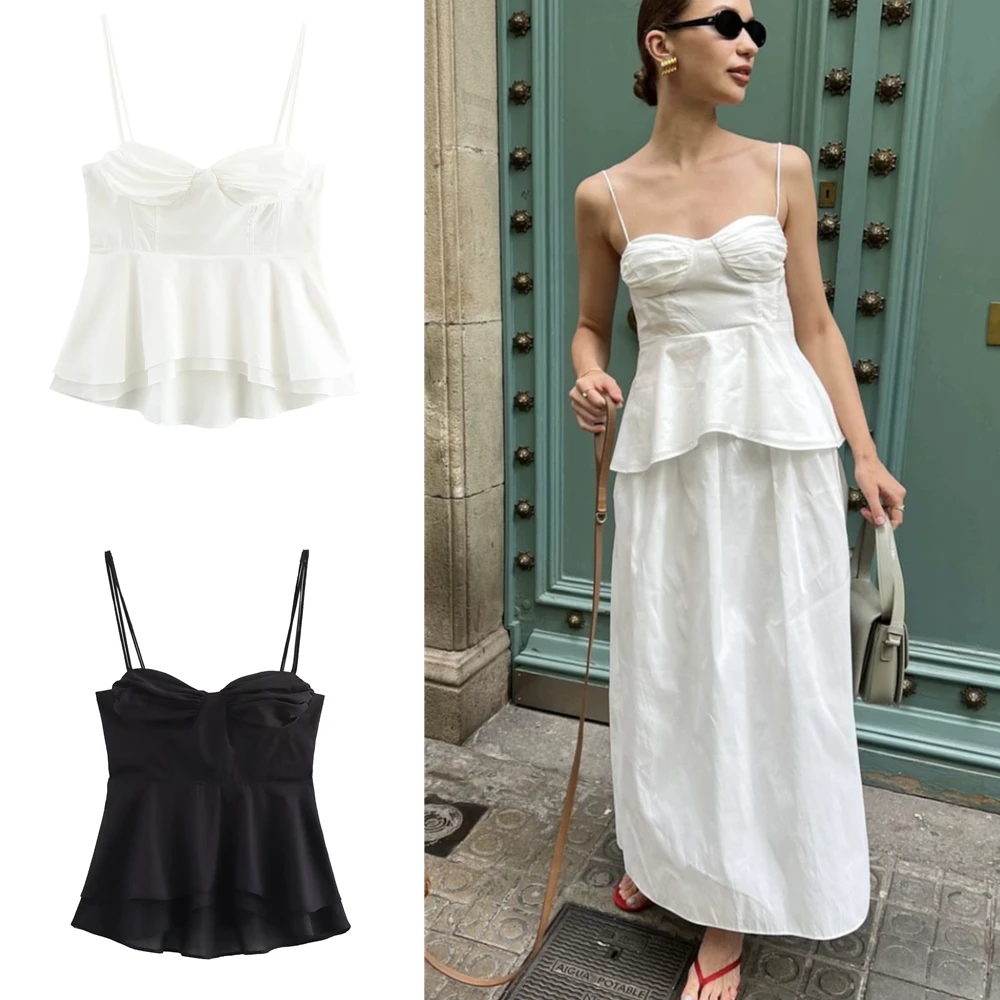 TAOP&ZA Women's 2025 Spring New Retro Solid Color Simple Fashion Corset Top 2470290
TAOP&ZA Women's 2025 Spring New Retro Solid Color Simple Fashion Corset Top 2470290