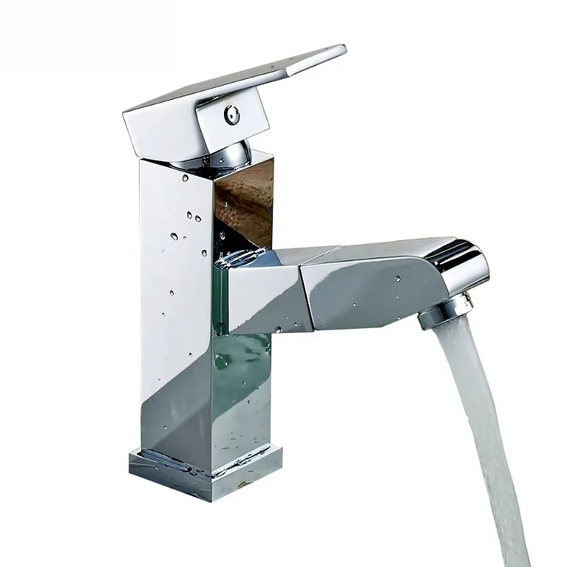 Выдвижной смеситель для кухонной раковины с квадратным корпусом
Выдвижной смеситель для кухонной раковины с квадратным корпусом