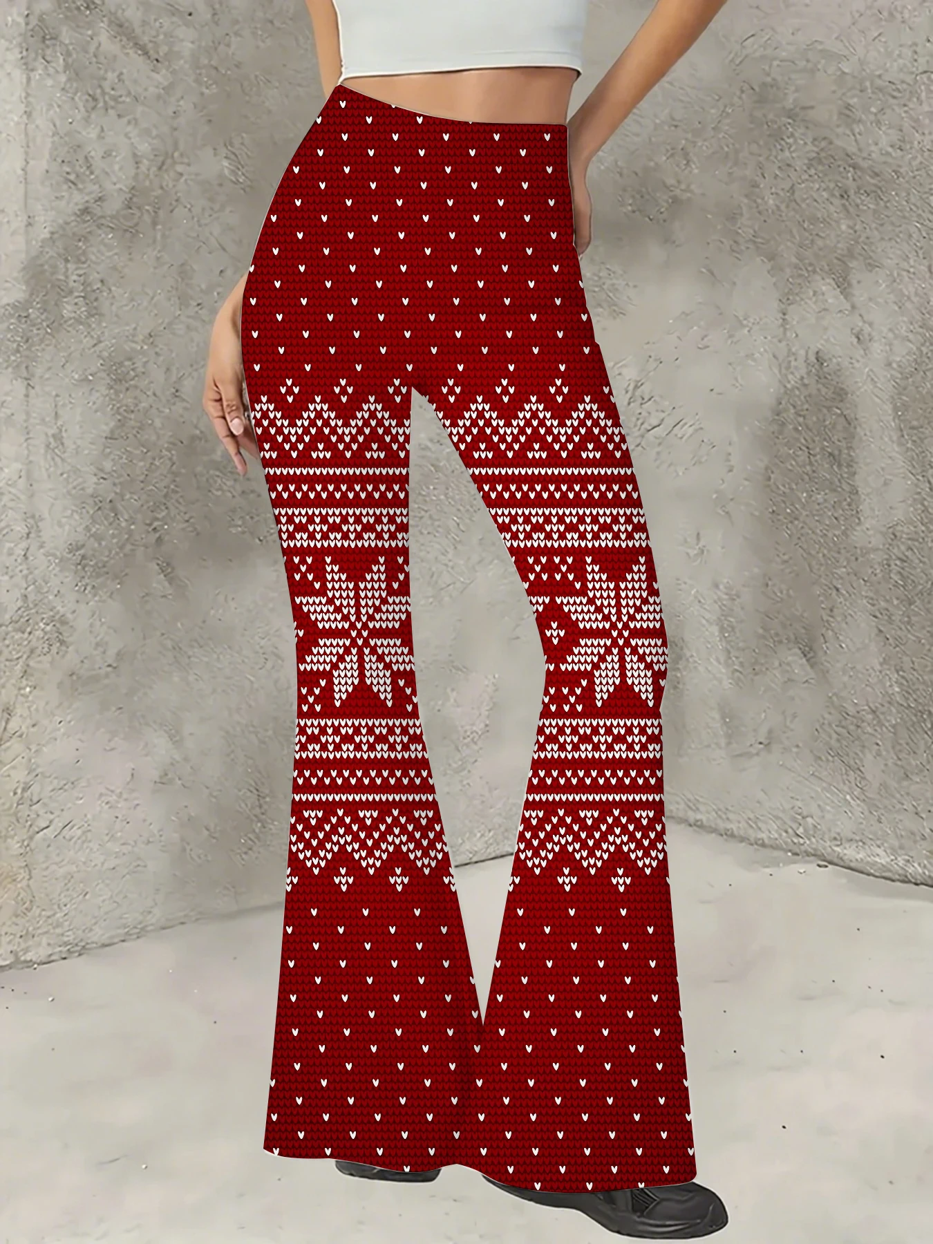 Women's Boho Printed Flare Pants Vintage Knit High Waist Wide Leg Trousers
Women's Boho Printed Flare Pants Vintage Knit High Waist Wide Leg Trousers