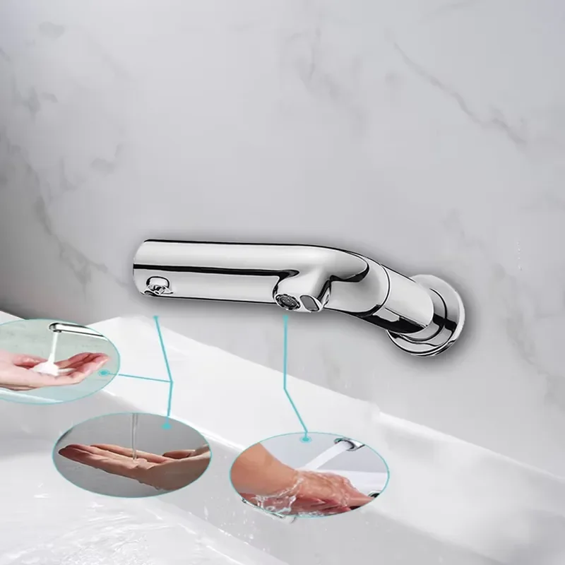 VANCALON 2-in-1 Automatic Sensor Brass Hotel Bathroom Basin Faucet with Automatic Soap Dispenser & Water
VANCALON 2-in-1 Automatic Sensor Brass Hotel Bathroom Basin Faucet with Automatic Soap Dispenser & Water