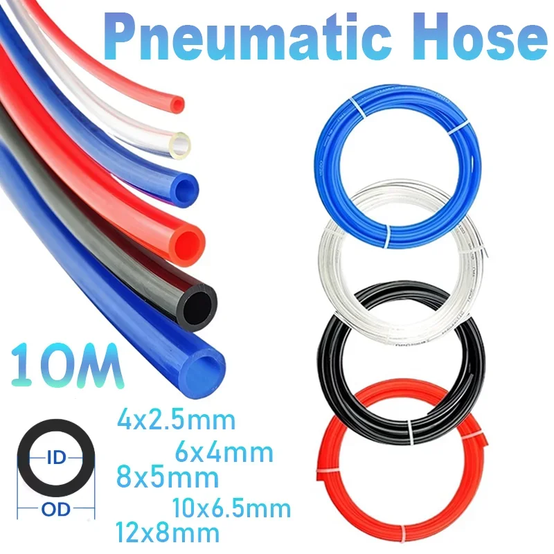 10 м пневматический шланг, компрессорный шланг, воздушный шланг 4*2,5 мм 6*4 мм 8*5 мм 10*6,5 мм 12*8 мм, черный, синий, оранжевый, прозрачная пневматическая труба из искусственной кожи
10 м пневматический шланг, компрессорный шланг, воздушный шланг 4*2,5 мм 6*4 мм 8*5 мм 10*6,5 мм 12*8 мм, черный, синий, оранжевый, прозрачная пневматическая труба из искусственной кожи