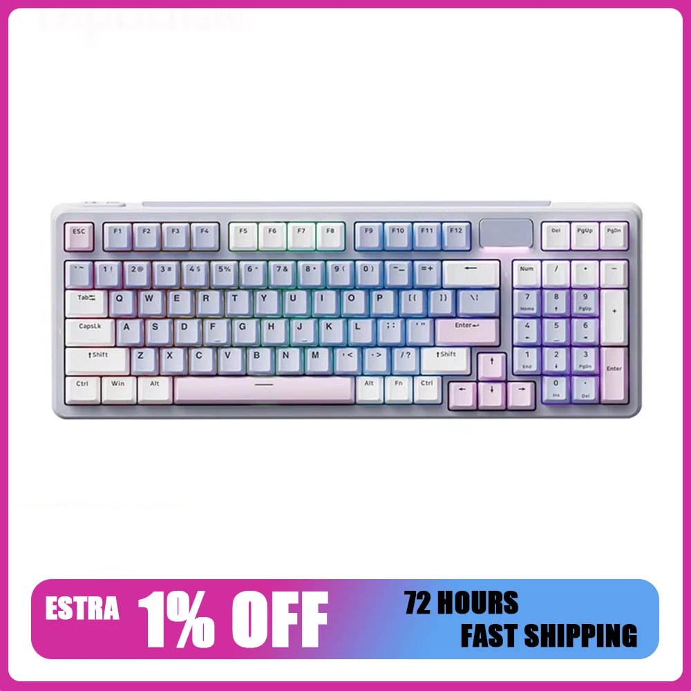 Rapoo V700DIY-98 Mechanical Keyboard Three Modes 1KHz Long Battery Life Low Delay RGB Keyboard Gasket Hot Swap Pc Accessories
Rapoo V700DIY-98 Mechanical Keyboard Three Modes 1KHz Long Battery Life Low Delay RGB Keyboard Gasket Hot Swap Pc Accessories