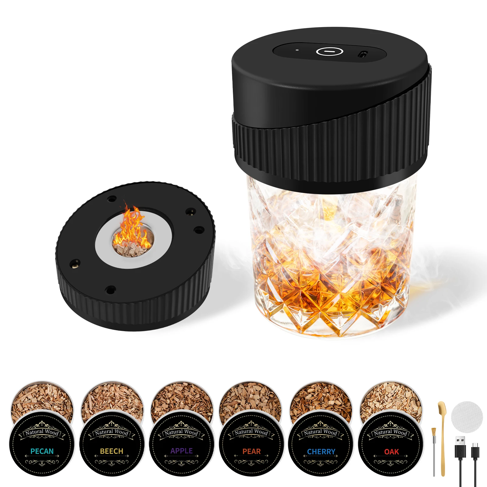 Premium Cocktail Smoker Kit for Whiskey & Bourbon Drinkers - Drink Infuser Set for Cocktails Ideal for Old Fashioned Cocktail
Premium Cocktail Smoker Kit for Whiskey & Bourbon Drinkers - Drink Infuser Set for Cocktails Ideal for Old Fashioned Cocktail