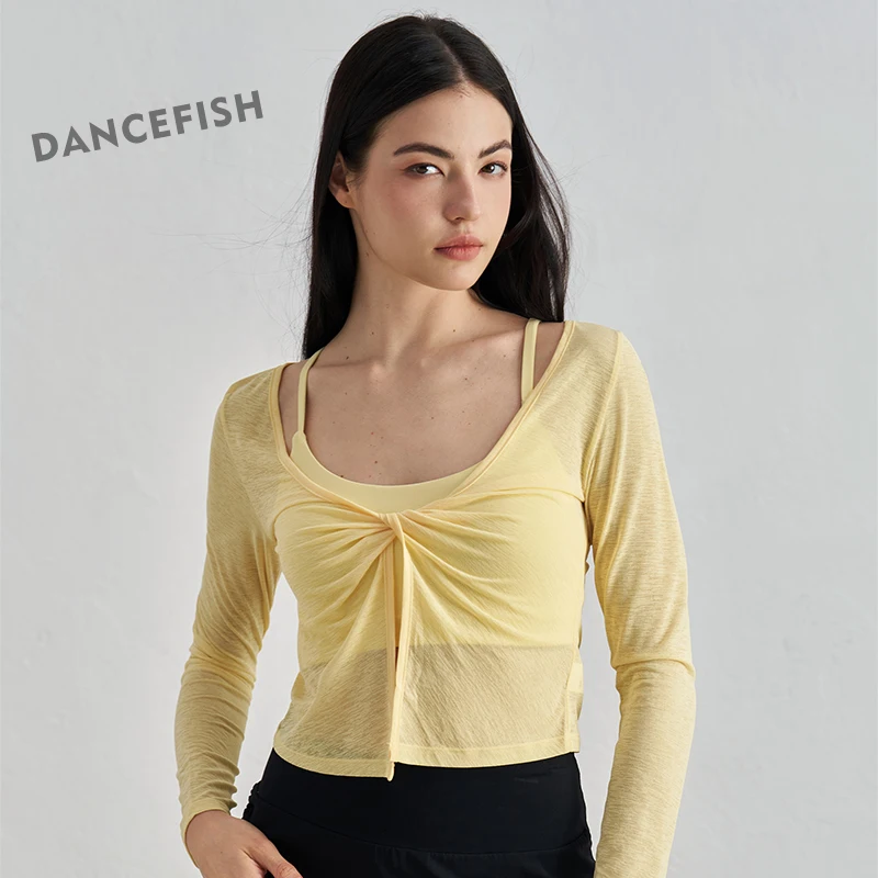 DANCEFISH New Temperament Yoga Clothing Top Women's Running Sports T-shirt Outdoor Training Fitness Long Sleeve
DANCEFISH New Temperament Yoga Clothing Top Women's Running Sports T-shirt Outdoor Training Fitness Long Sleeve