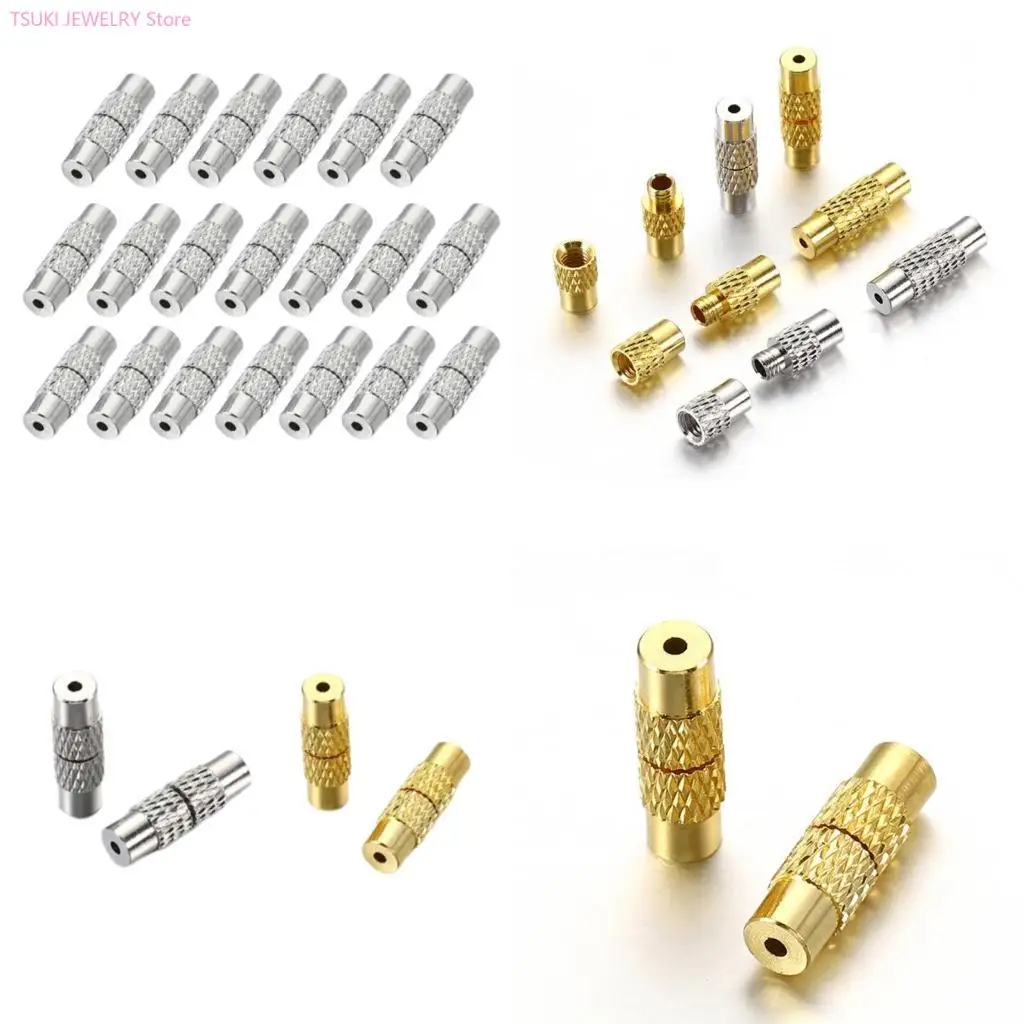 62KE 20Pieces Brass Screw Clasps Jewelry Connectors for Bracelet Necklace Crafting
62KE 20Pieces Brass Screw Clasps Jewelry Connectors for Bracelet Necklace Crafting