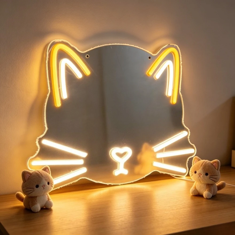 Cute Cat Neon Sign LED Wall Art USB Rechargeable Night Light Aesthetic Home Decor for Bedroom Living Room Kids Room Nursery Gift
Cute Cat Neon Sign LED Wall Art USB Rechargeable Night Light Aesthetic Home Decor for Bedroom Living Room Kids Room Nursery Gift
