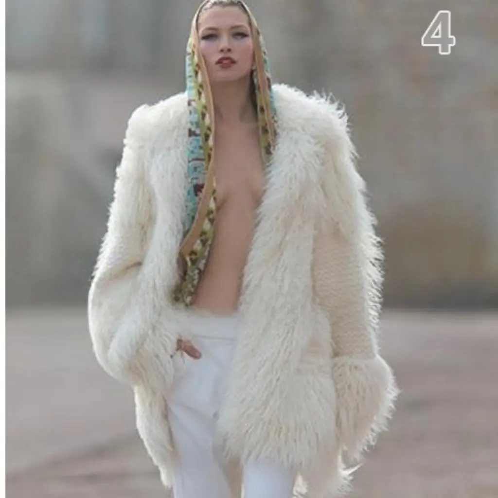 Women's Faux Fur Coat Mid-Length Plush Outerwear European American Style Artificial Fur Jacket for
Women's Faux Fur Coat Mid-Length Plush Outerwear European American Style Artificial Fur Jacket for