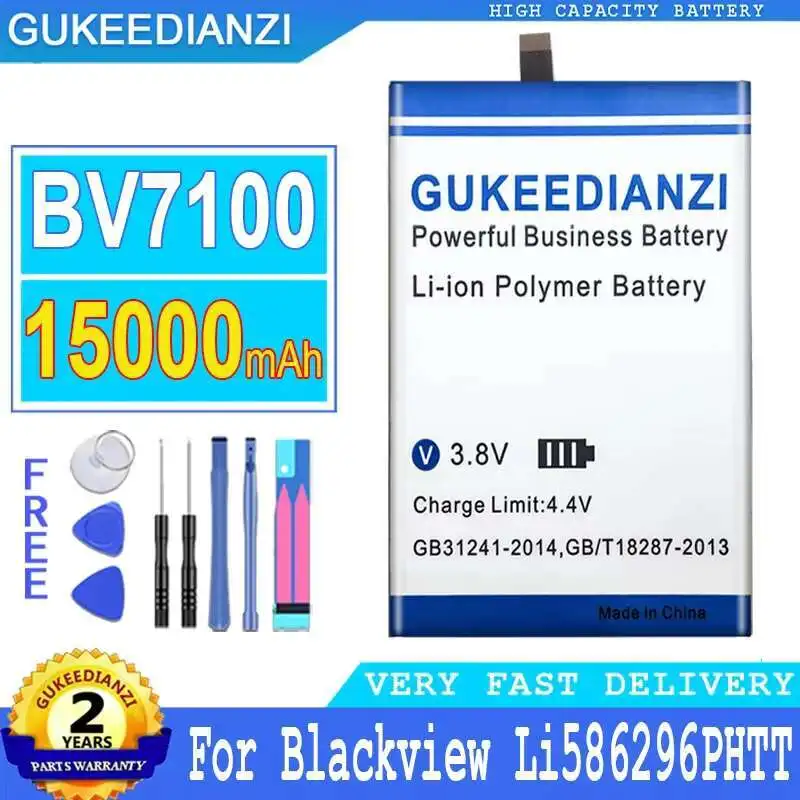Аккумулятор мобильного телефона для Blackview BV7100 Li586296PHTT, 15000 мАч, высокая емкость
Аккумулятор мобильного телефона для Blackview BV7100 Li586296PHTT, 15000 мАч, высокая емкость