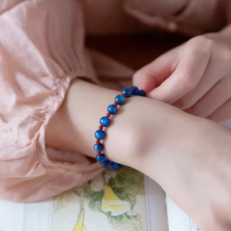 New Chinese Style Blue Crystal Bracelet Contrast Color Red Agate Beaded Bracelet Vintage Stackable Bracelet Gifts
New Chinese Style Blue Crystal Bracelet Contrast Color Red Agate Beaded Bracelet Vintage Stackable Bracelet Gifts