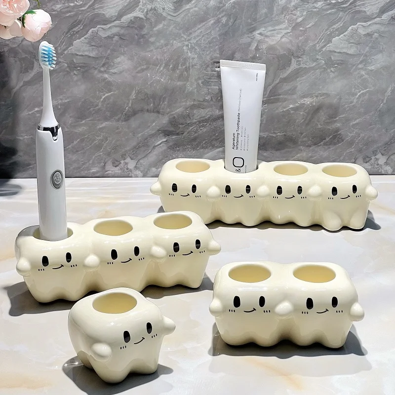 Electric toothbrush holder, ceramic soft and cute storage rack, toothpaste holder, washbasin, toothbrush for home use
Electric toothbrush holder, ceramic soft and cute storage rack, toothpaste holder, washbasin, toothbrush for home use
