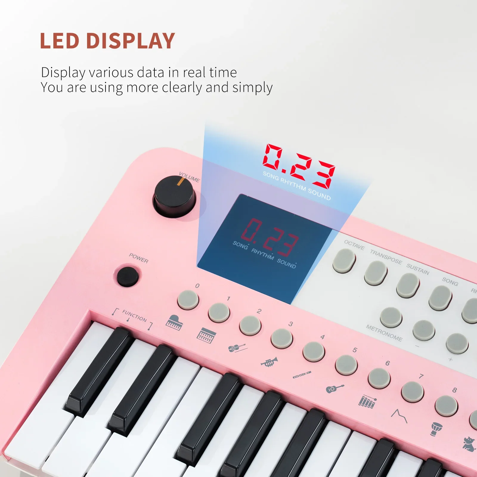 Led Display and Built-In Speaker Pogolab 37 Keys Small Keyboard Piano Piano Keyboard Led Display and Built-In Speaker for Adults
Led Display and Built-In Speaker Pogolab 37 Keys Small Keyboard Piano Piano Keyboard Led Display and Built-In Speaker for Adults