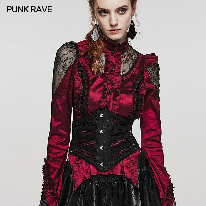 PUNK RAVE Women's Punk Corset Belt, Black Cotton Elastane Polyester Mesh Waist Cincher WS580
PUNK RAVE Women's Punk Corset Belt, Black Cotton Elastane Polyester Mesh Waist Cincher WS580