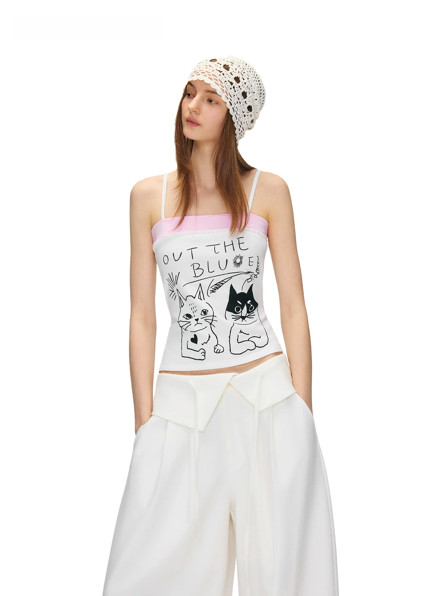 OuttheBlue Rebellious Short Fit Vest Sweet Cool Style Print Color Block Ruffle Women's Cotton Blend High Elasticity
OuttheBlue Rebellious Short Fit Vest Sweet Cool Style Print Color Block Ruffle Women's Cotton Blend High Elasticity