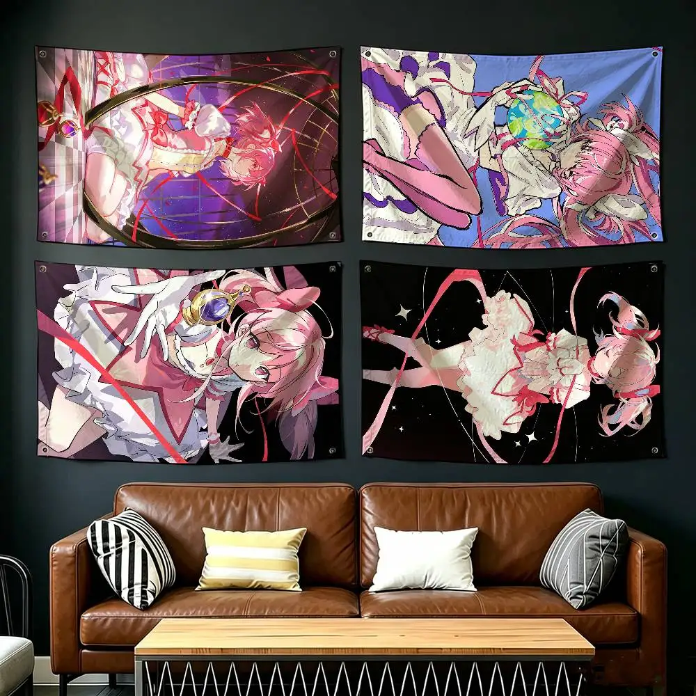 P-Puella M-Magi Madoka M-Magica Flags Wall Hanging Tapestry Outdoor Garage Room Decorative flag Background Blanket
P-Puella M-Magi Madoka M-Magica Flags Wall Hanging Tapestry Outdoor Garage Room Decorative flag Background Blanket