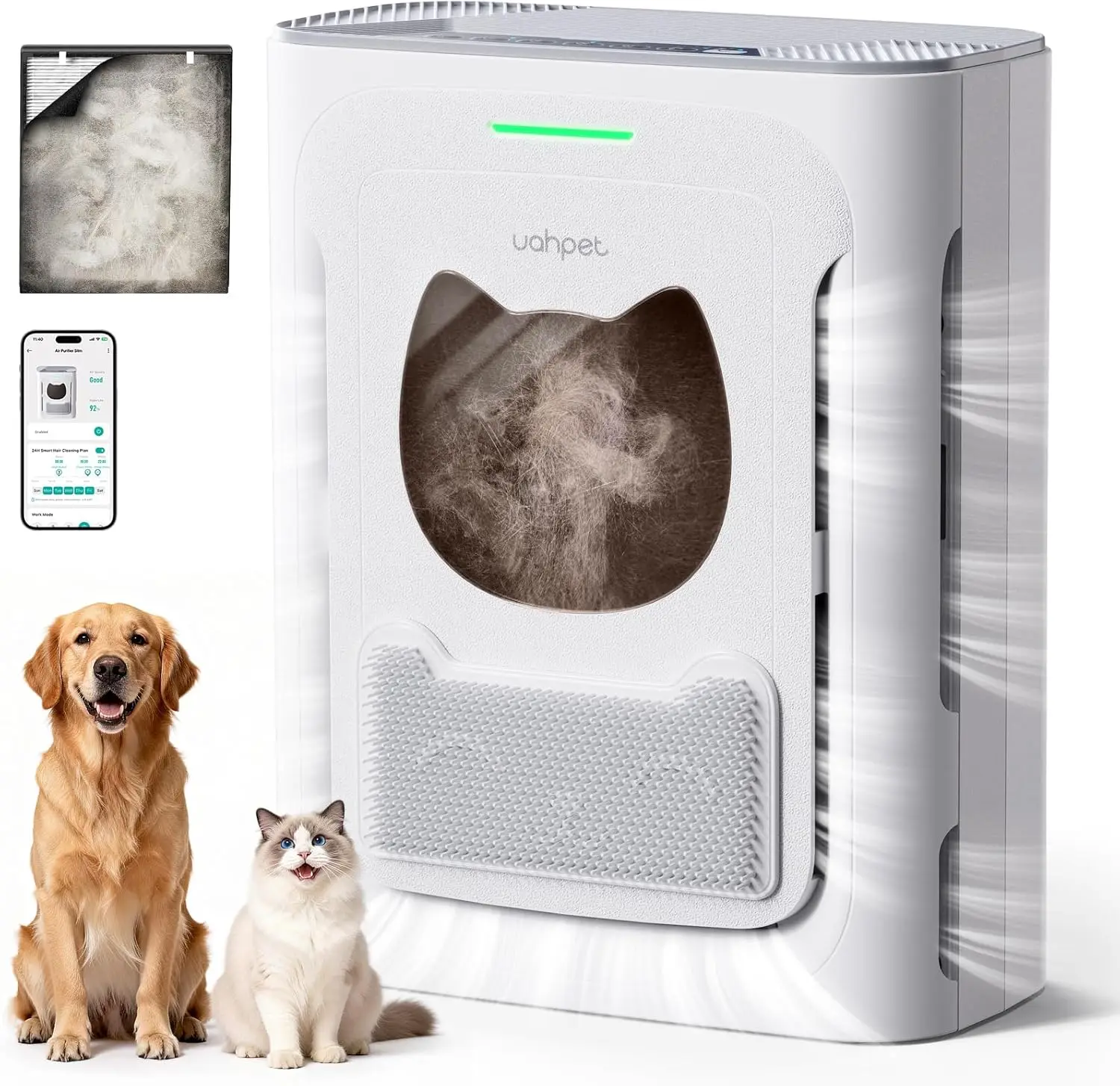 Pet Air Purifier for Large Rooms up to 2100 Ft², H13 HEPA Filter, Washable Pre-Filter & Air Quality Monitor
Pet Air Purifier for Large Rooms up to 2100 Ft², H13 HEPA Filter, Washable Pre-Filter & Air Quality Monitor