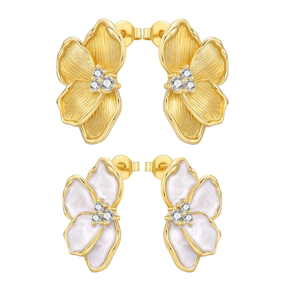 Orstarry S925 Sterling Silver 18K Gold Petal Flower Stud Earrings For Lady S925 Jewelry Party Anniversary Trendy Original Gifts
Orstarry S925 Sterling Silver 18K Gold Petal Flower Stud Earrings For Lady S925 Jewelry Party Anniversary Trendy Original Gifts