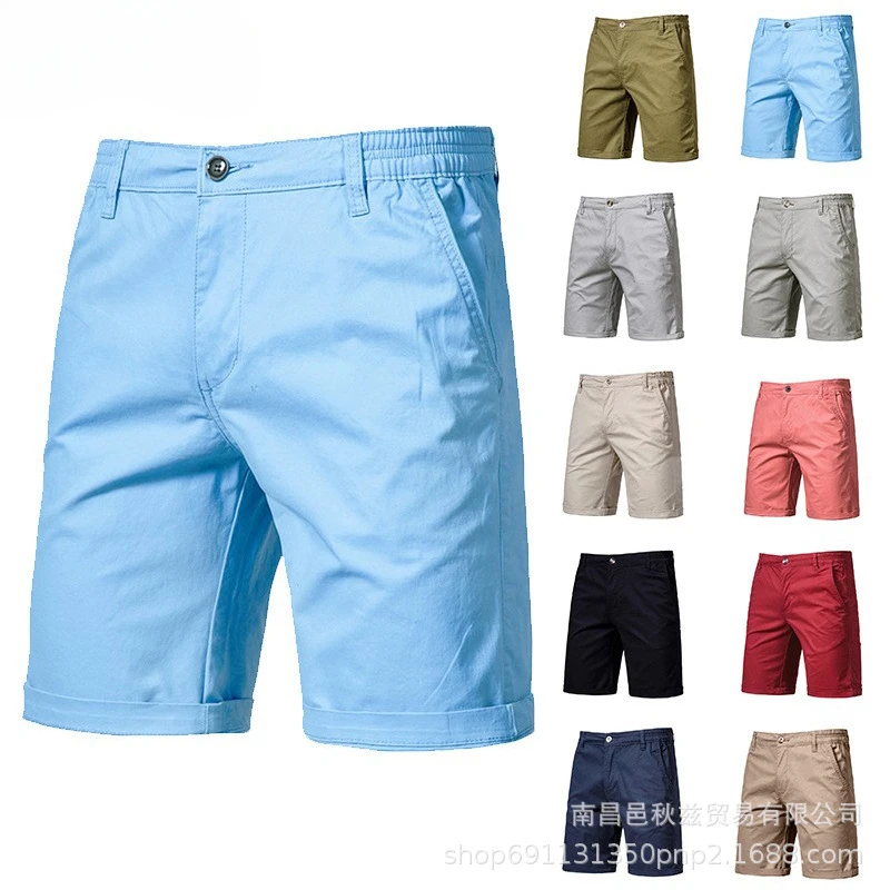 Summer Men's Straight Tube Casual Shorts, 5/3 Middle Pants, Solid Color Elastic Waist, Work Clothes, 5/4 Pants for Foreign Trade
Summer Men's Straight Tube Casual Shorts, 5/3 Middle Pants, Solid Color Elastic Waist, Work Clothes, 5/4 Pants for Foreign Trade