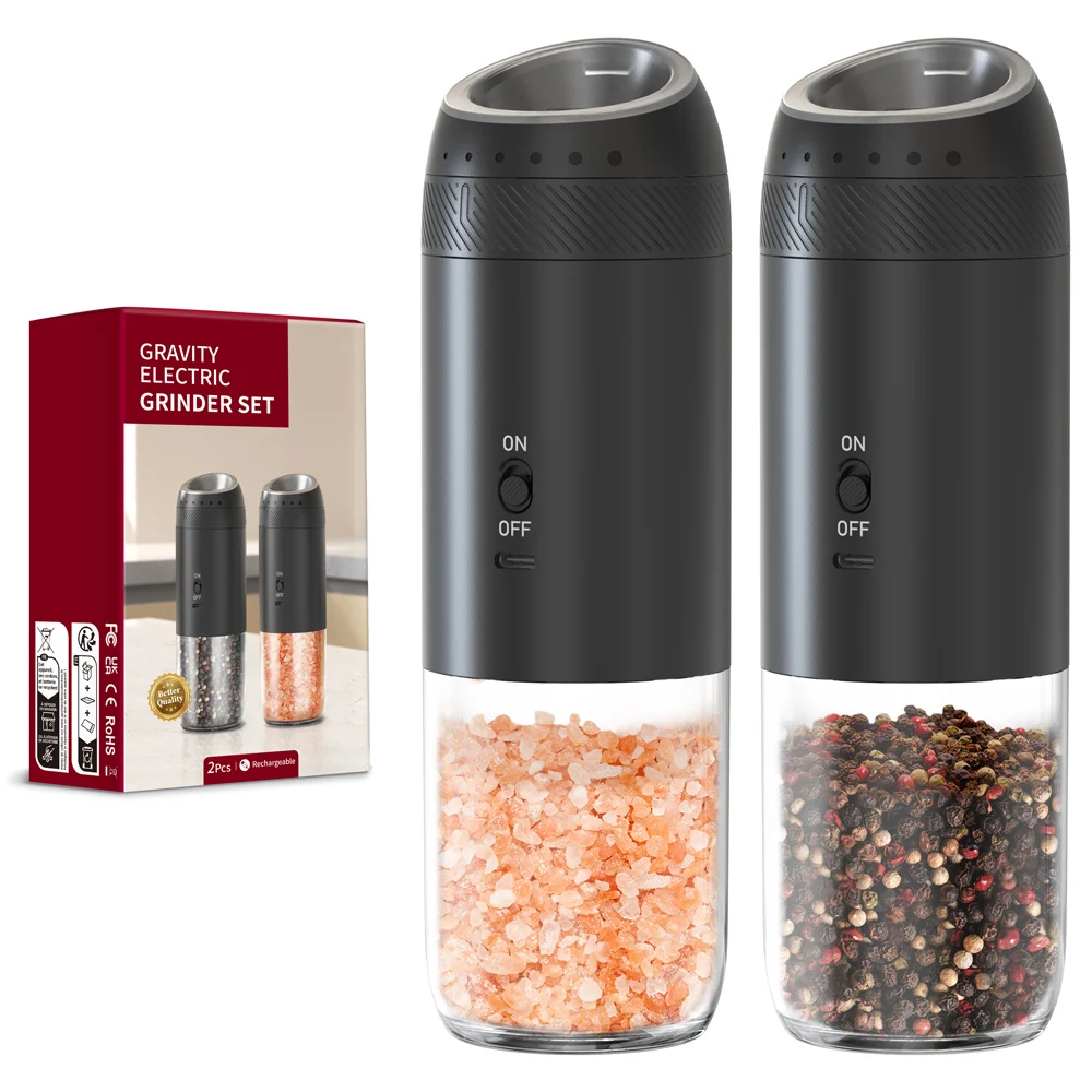 1/2 шт. электрическая мельница для соли и перца со светодиодной подсветкой, гравитационный датчик, регулируемые мельницы для специй, беспроводной автоматический кухонный гаджет
1/2 шт. электрическая мельница для соли и перца со светодиодной подсветкой, гравитационный датчик, регулируемые мельницы для специй, беспроводной автоматический кухонный гаджет
