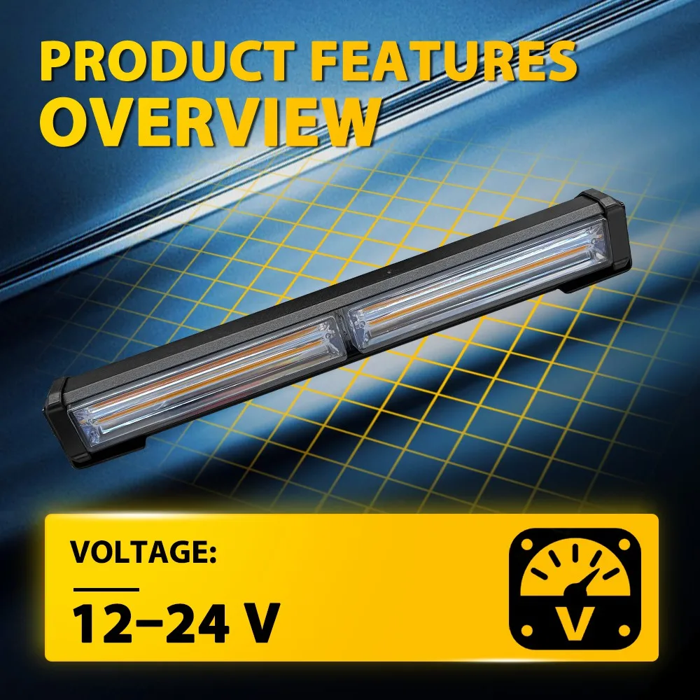 12V-24V Amber LED Strobe Flashes Lamp 305mm Orange Beacon Light For Road Vehicles Emergency Tow Truck Tractor Largus
12V-24V Amber LED Strobe Flashes Lamp 305mm Orange Beacon Light For Road Vehicles Emergency Tow Truck Tractor Largus