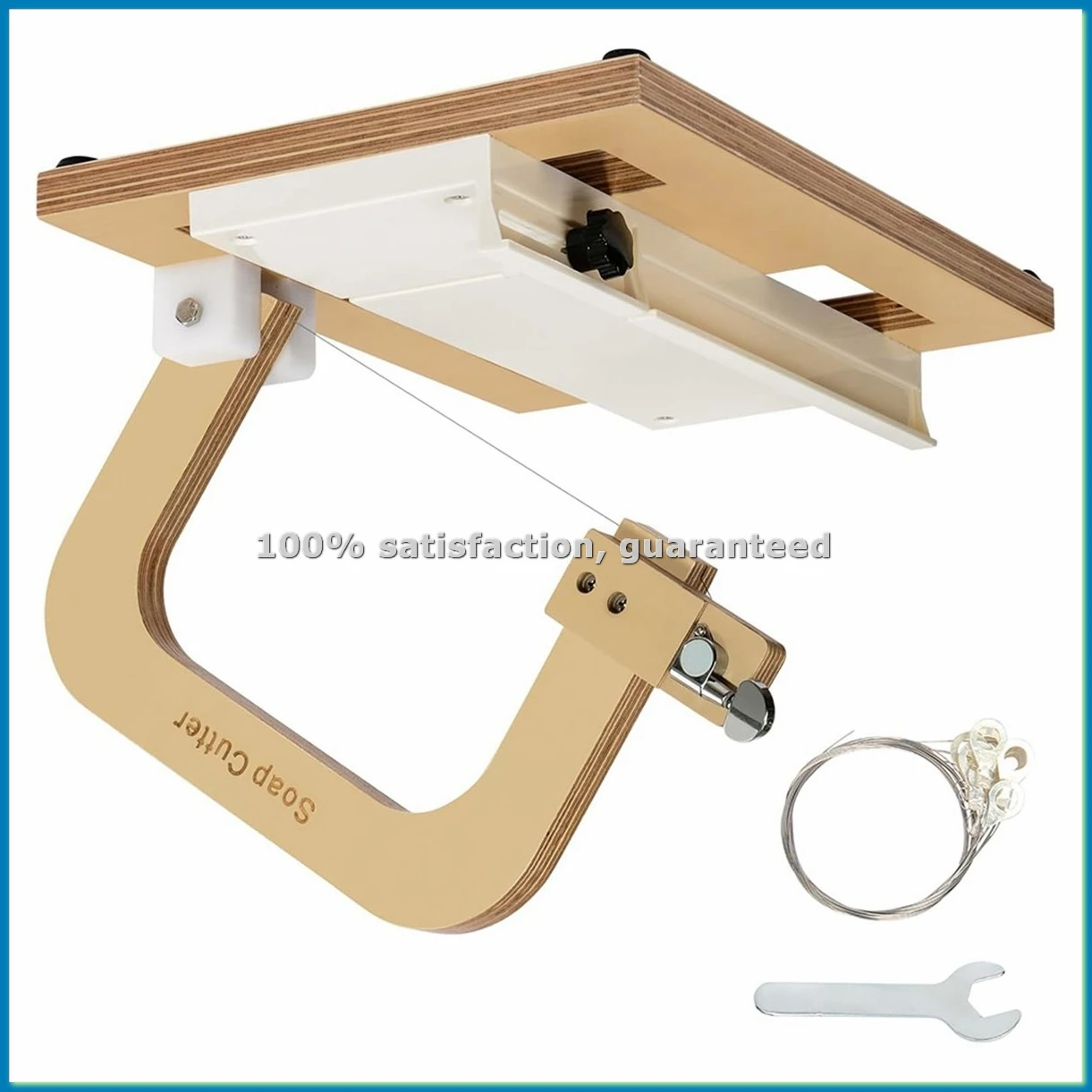 Wooden Soap Cutter, Wire Soap Cutters Adjustable Stainless Steel Cutting Tool for Handmade Soap Loaf Candles Cheese-ABVK
Wooden Soap Cutter, Wire Soap Cutters Adjustable Stainless Steel Cutting Tool for Handmade Soap Loaf Candles Cheese-ABVK