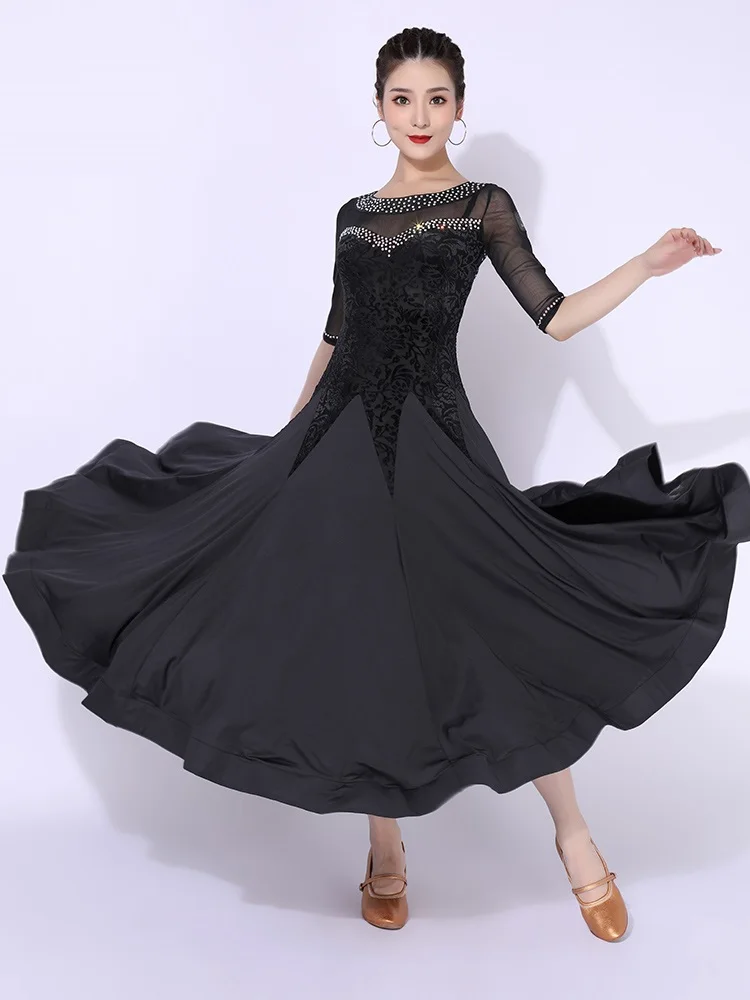 X212 Modern Dance Skirt Waltz Skirt National Standard Dance Dress Ballroom Dress Rumba Dance Costumes
X212 Modern Dance Skirt Waltz Skirt National Standard Dance Dress Ballroom Dress Rumba Dance Costumes