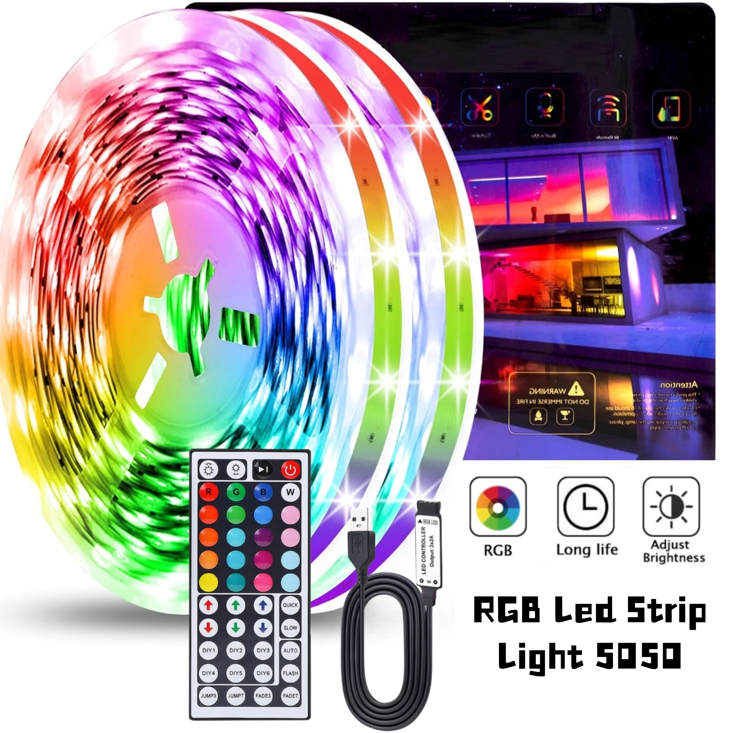 LED multi-color light strip suitable for home bedrooms, desks, game rooms, indoor rooms, RGB decorative atmosphere, remote contr
LED multi-color light strip suitable for home bedrooms, desks, game rooms, indoor rooms, RGB decorative atmosphere, remote contr