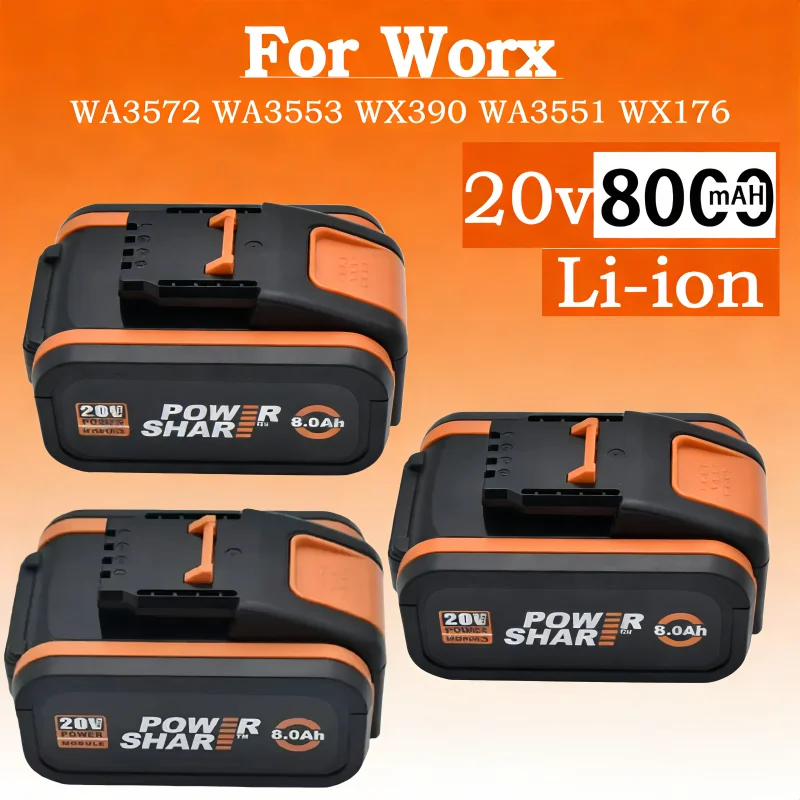 Original New 4Ah 8Ah for WORX 20V WA3014 WA3551 WG630 WG629 WX372 WX390 WX394 WX550 WX523 WX802 WX858 WX900 Power Tool Battery
Original New 4Ah 8Ah for WORX 20V WA3014 WA3551 WG630 WG629 WX372 WX390 WX394 WX550 WX523 WX802 WX858 WX900 Power Tool Battery