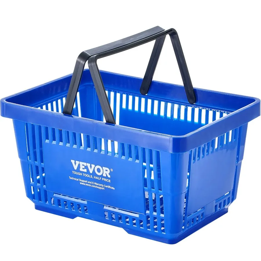 Shopping Basket Set of 12 24L Durable Plastic Grocery Basket with Handle and Stand 16.73 x 11.61 x 8.86 inch Portable Shop Bas
Shopping Basket Set of 12 24L Durable Plastic Grocery Basket with Handle and Stand 16.73 x 11.61 x 8.86 inch Portable Shop Bas