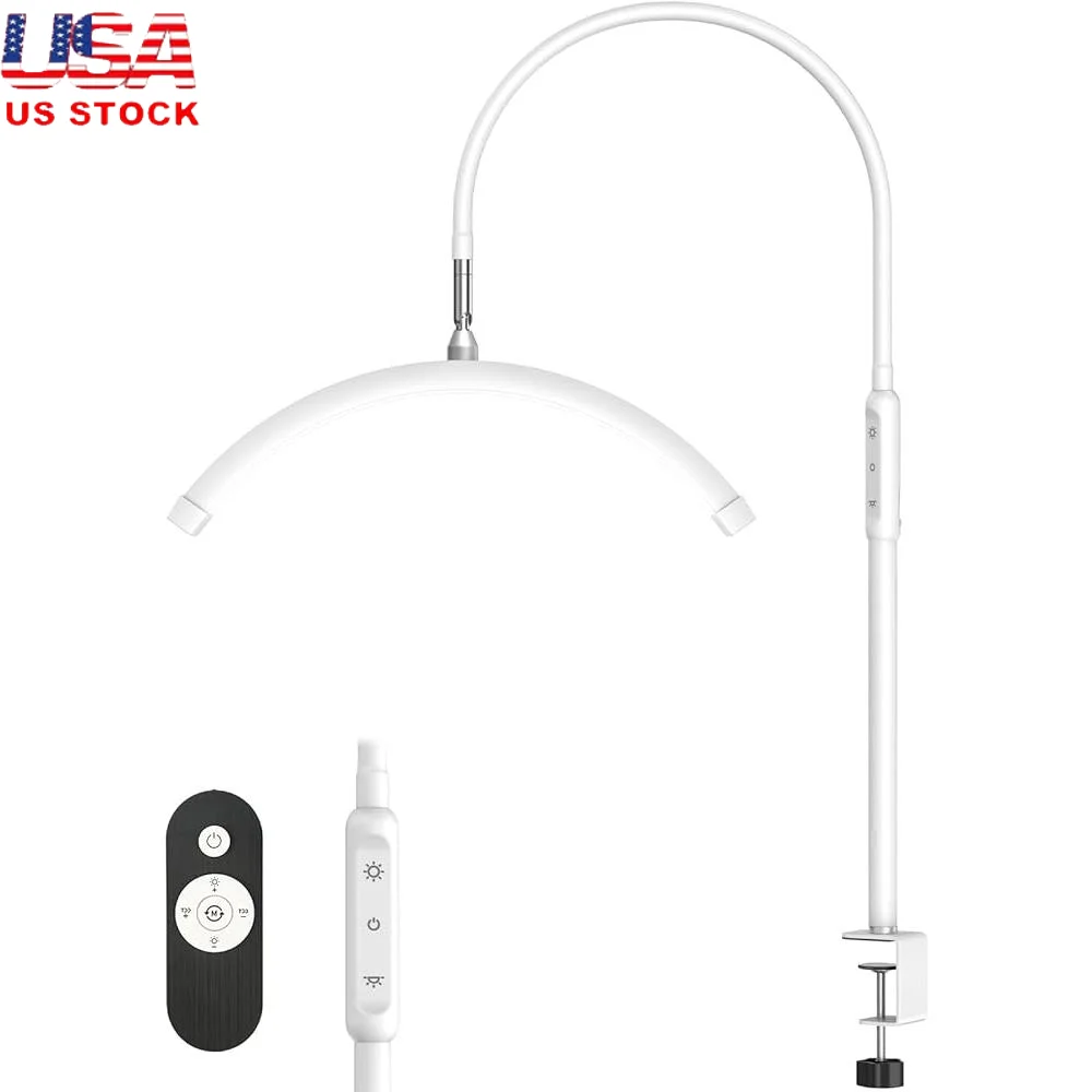 Half Moon LED Desk Lamp with Clamp Adjustable Brightness Color Temperature Remote Control Nail Art Eyelash Extensions Tattoo
Half Moon LED Desk Lamp with Clamp Adjustable Brightness Color Temperature Remote Control Nail Art Eyelash Extensions Tattoo