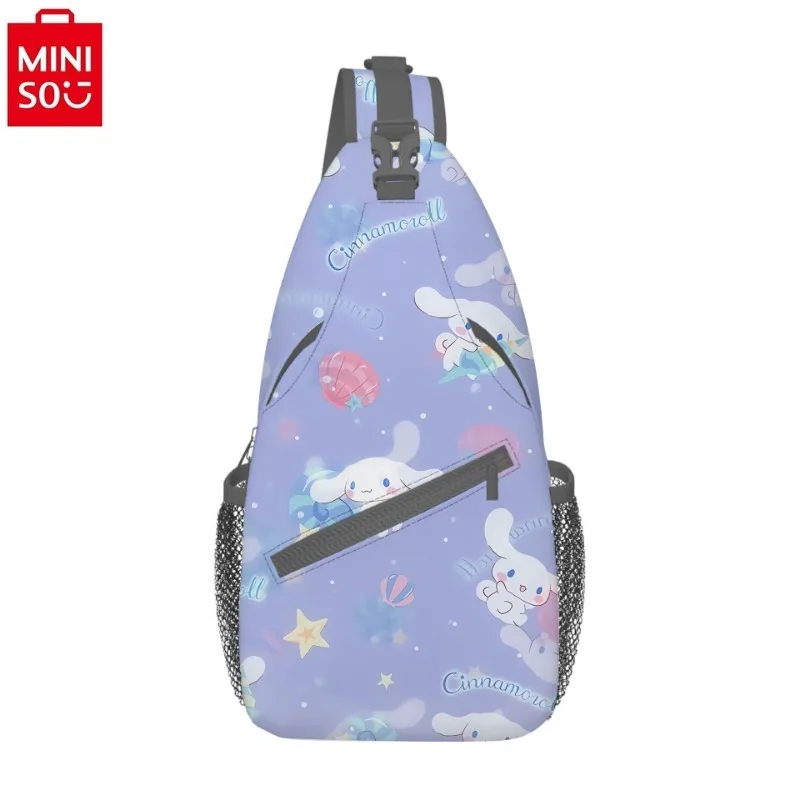 MINISO 2024 модная новая милая мультяшная многофункциональная сумка для хранения Cinnamoroll для женщин, большая емкость, милая универсальная нагрудная сумка
MINISO 2024 модная новая милая мультяшная многофункциональная сумка для хранения Cinnamoroll для женщин, большая емкость, милая универсальная нагрудная сумка
