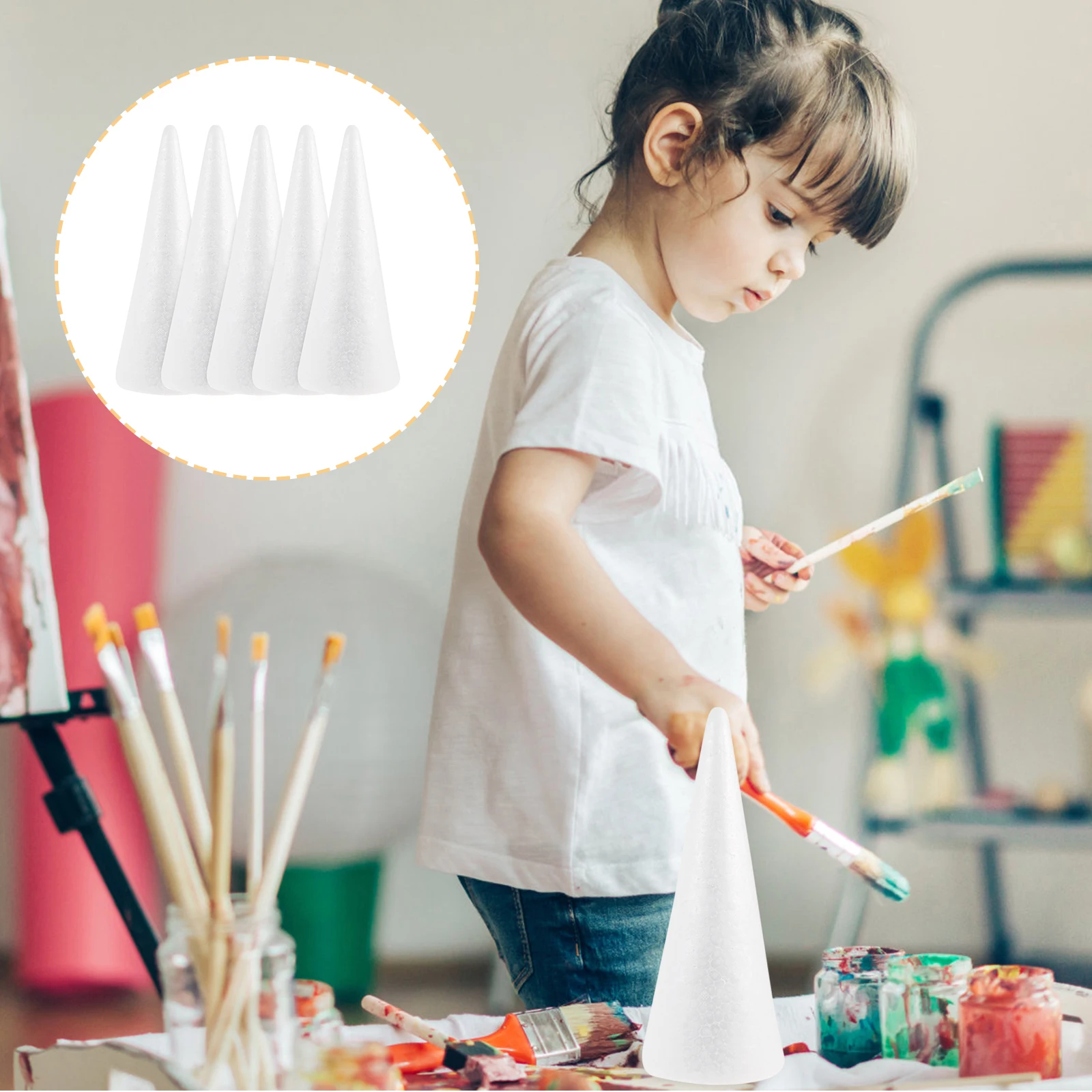 5pcs Foam Cones Kids Diy Accessories Christmas Decoration Handmade White Solid 24.5X10Cm For Art Projects Children Educational 
5pcs Foam Cones Kids Diy Accessories Christmas Decoration Handmade White Solid 24.5X10Cm For Art Projects Children Educational