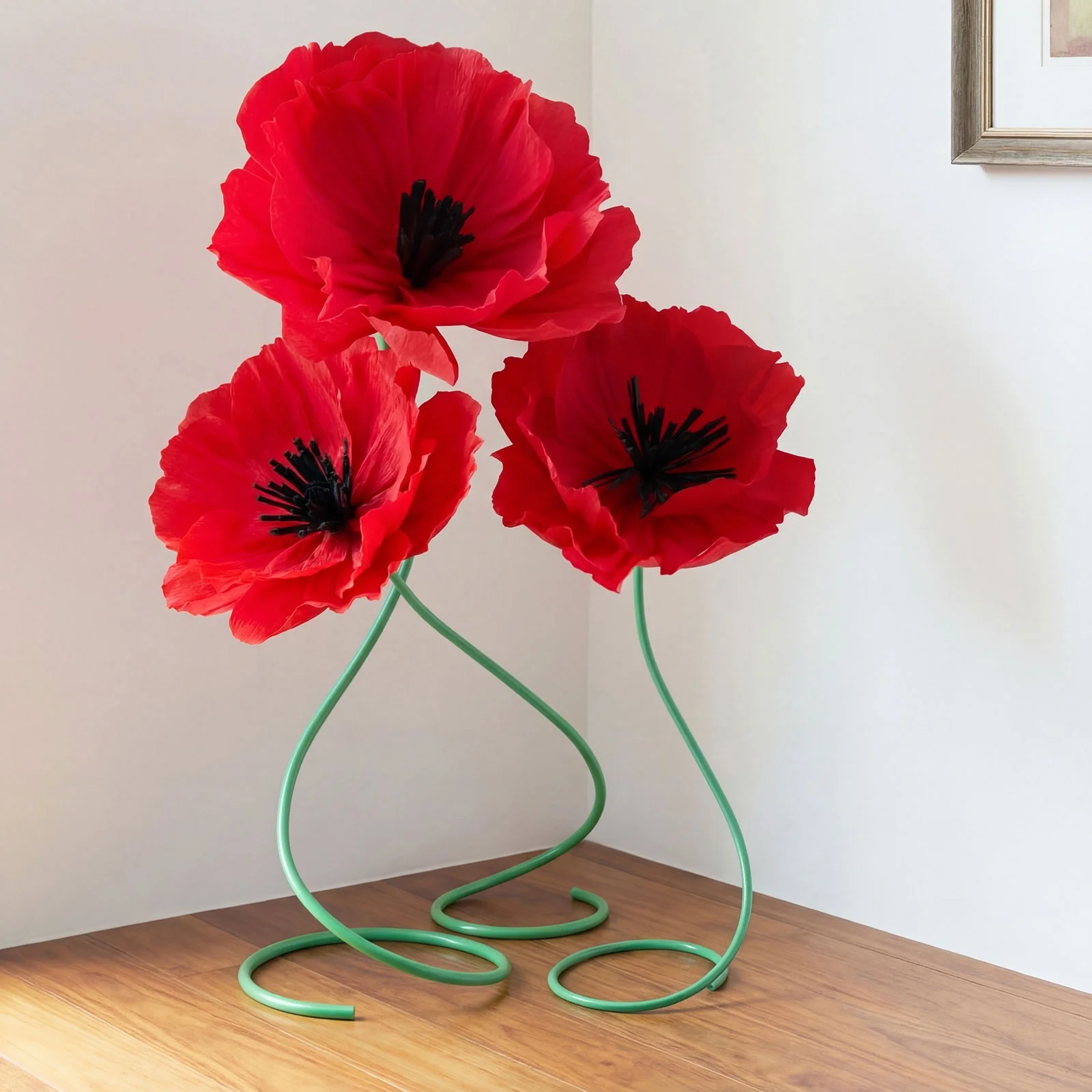 3pcs 5ft Large Paper Red Poppy Flowers Halloween Giant Artificial Poppies Standing Huge Handcrafted Poppy Flowers Wicked Party Decoration for Garden Hotel Office Wicked Birthday Party Wedding
3pcs 5ft Large Paper Red Poppy Flowers Halloween Giant Artificial Poppies Standing Huge Handcrafted Poppy Flowers Wicked Party Decoration for Garden Hotel Office Wicked Birthday Party Wedding