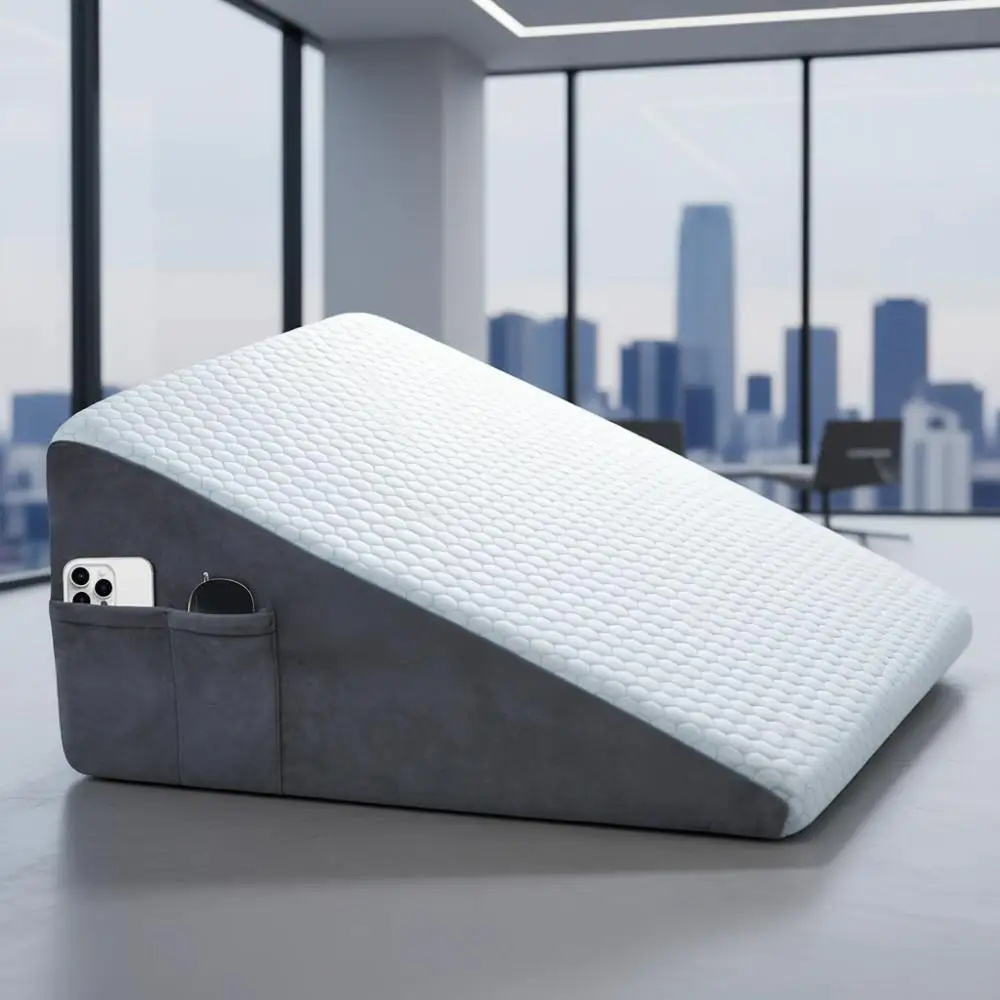 8 Inch Bed Wedge Pillow for Cooling, Acid Reflux Relief, Back Support, Leg Elevation, Snoring Aid
8 Inch Bed Wedge Pillow for Cooling, Acid Reflux Relief, Back Support, Leg Elevation, Snoring Aid
