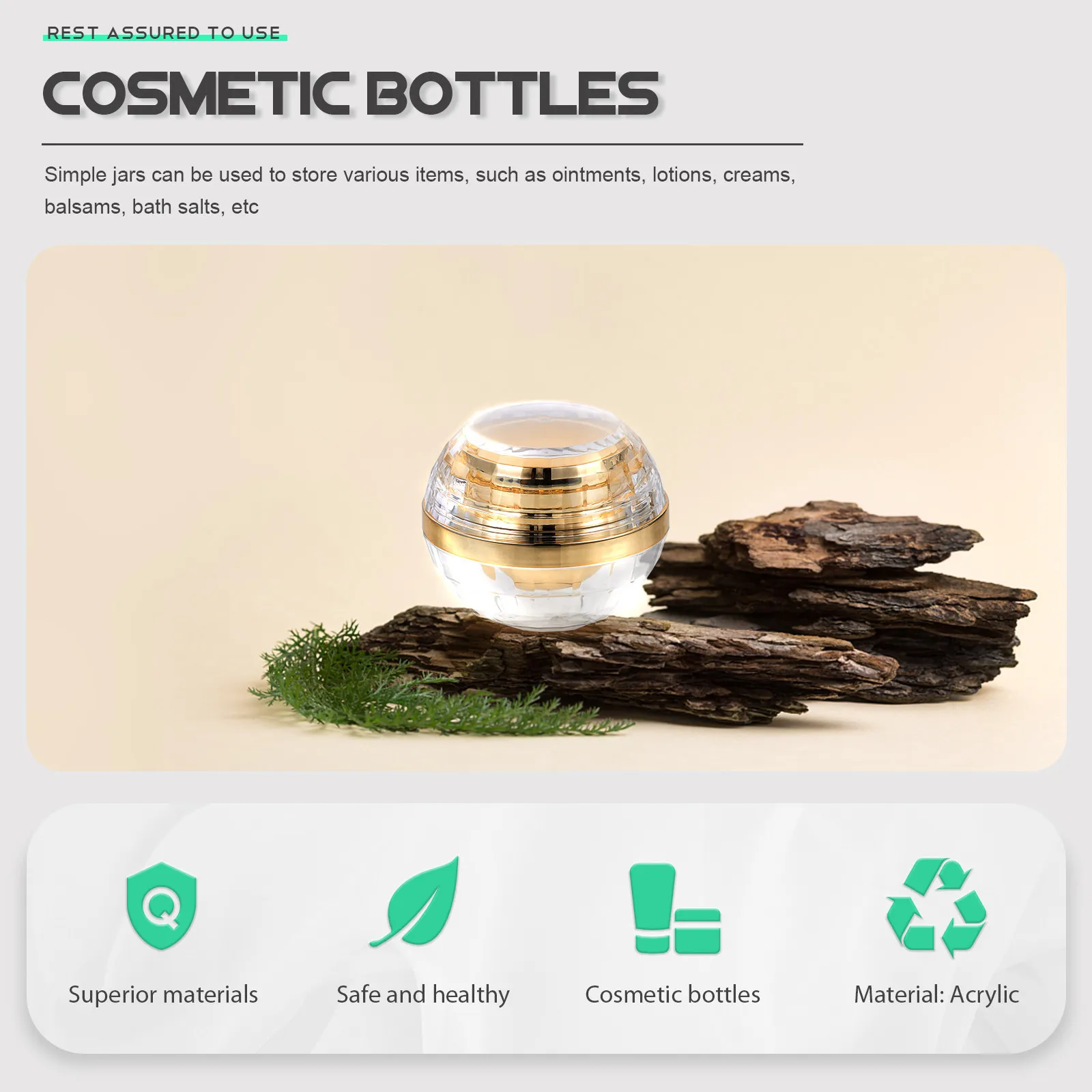 Refillable Face Cream Container Small Portable Leakproof Acrylic ABS PP Makeup Travel Storage Bottle for Lotion Eye Cream Balm
Refillable Face Cream Container Small Portable Leakproof Acrylic ABS PP Makeup Travel Storage Bottle for Lotion Eye Cream Balm