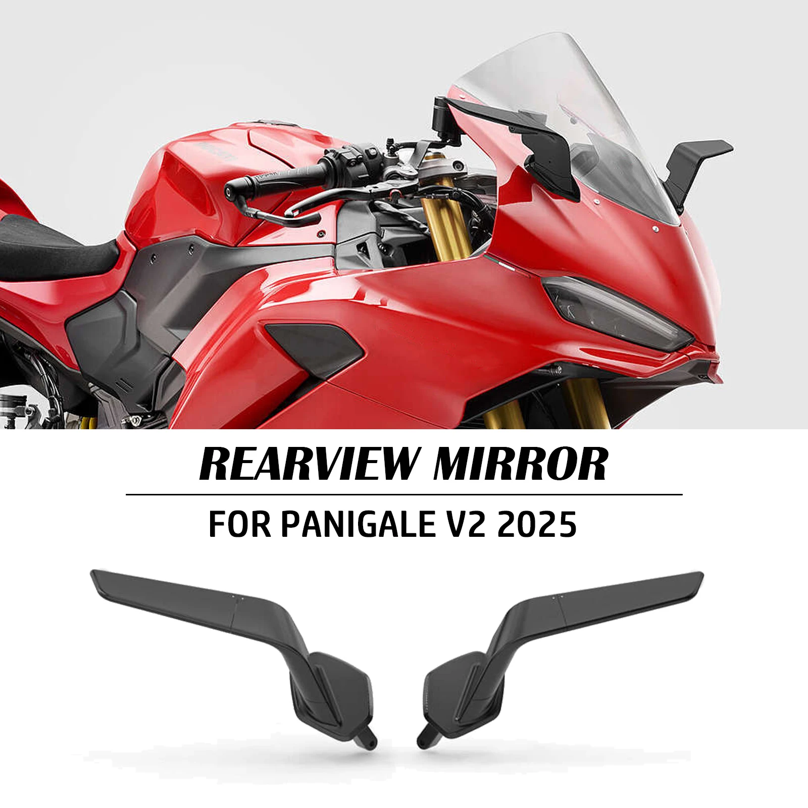 For Ducati Panigale V2 2025 Winglet Rearview Mirror Stealth Side Mirrors Sports Wind Wing Adjustable Rear View Mirrors
For Ducati Panigale V2 2025 Winglet Rearview Mirror Stealth Side Mirrors Sports Wind Wing Adjustable Rear View Mirrors