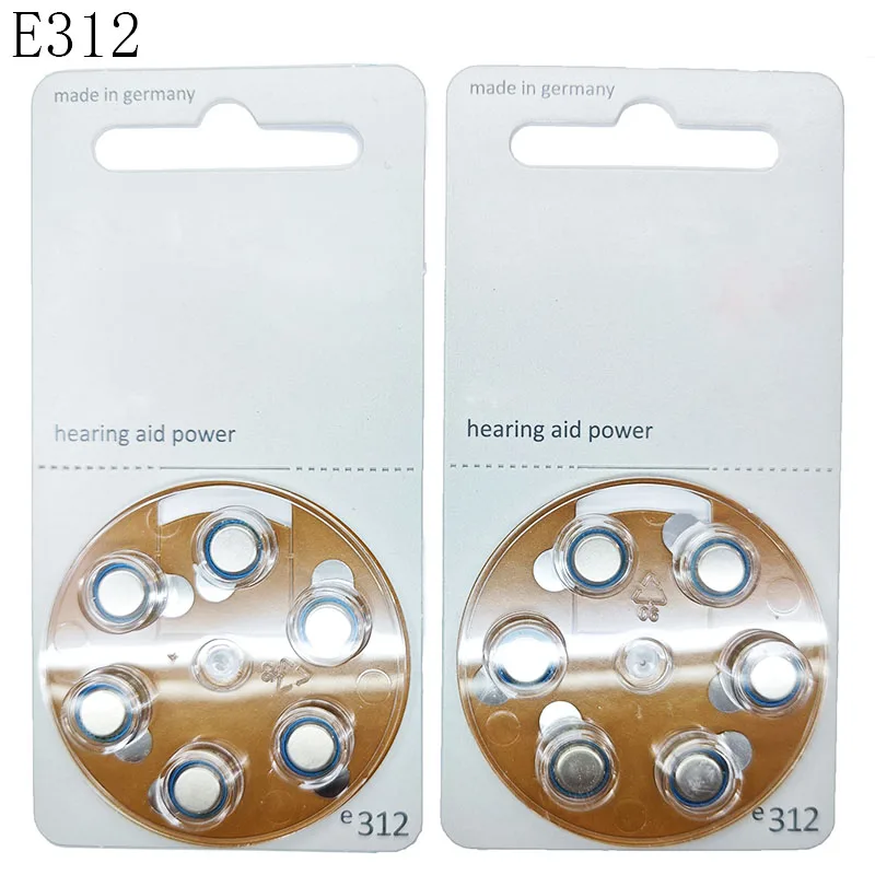60PCS/LOT (10 PACKS) E312 P312 A312 312 PR41 Zinc Air Button Battery For Hearing Aid
60PCS/LOT (10 PACKS) E312 P312 A312 312 PR41 Zinc Air Button Battery For Hearing Aid