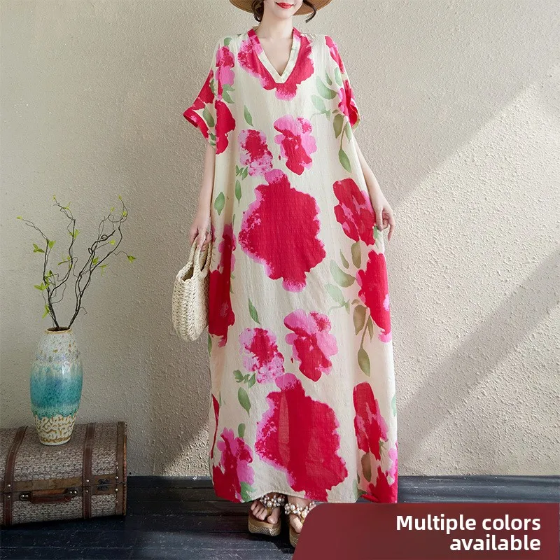 Удобная хлопково-льняная пляжная юбка большого размера V-Ne Long Sve Loose Holiday Sle Summer Dr для женщин больших размеров
Удобная хлопково-льняная пляжная юбка большого размера V-Ne Long Sve Loose Holiday Sle Summer Dr для женщин больших размеров