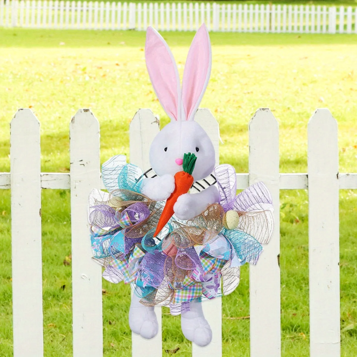 Easter Bunny Wreaths for Front Door, 28.3in Easter Wreath Rabbit Wreaths with Bunny Ears Legs and Ribbons, Spring
Easter Bunny Wreaths for Front Door, 28.3in Easter Wreath Rabbit Wreaths with Bunny Ears Legs and Ribbons, Spring