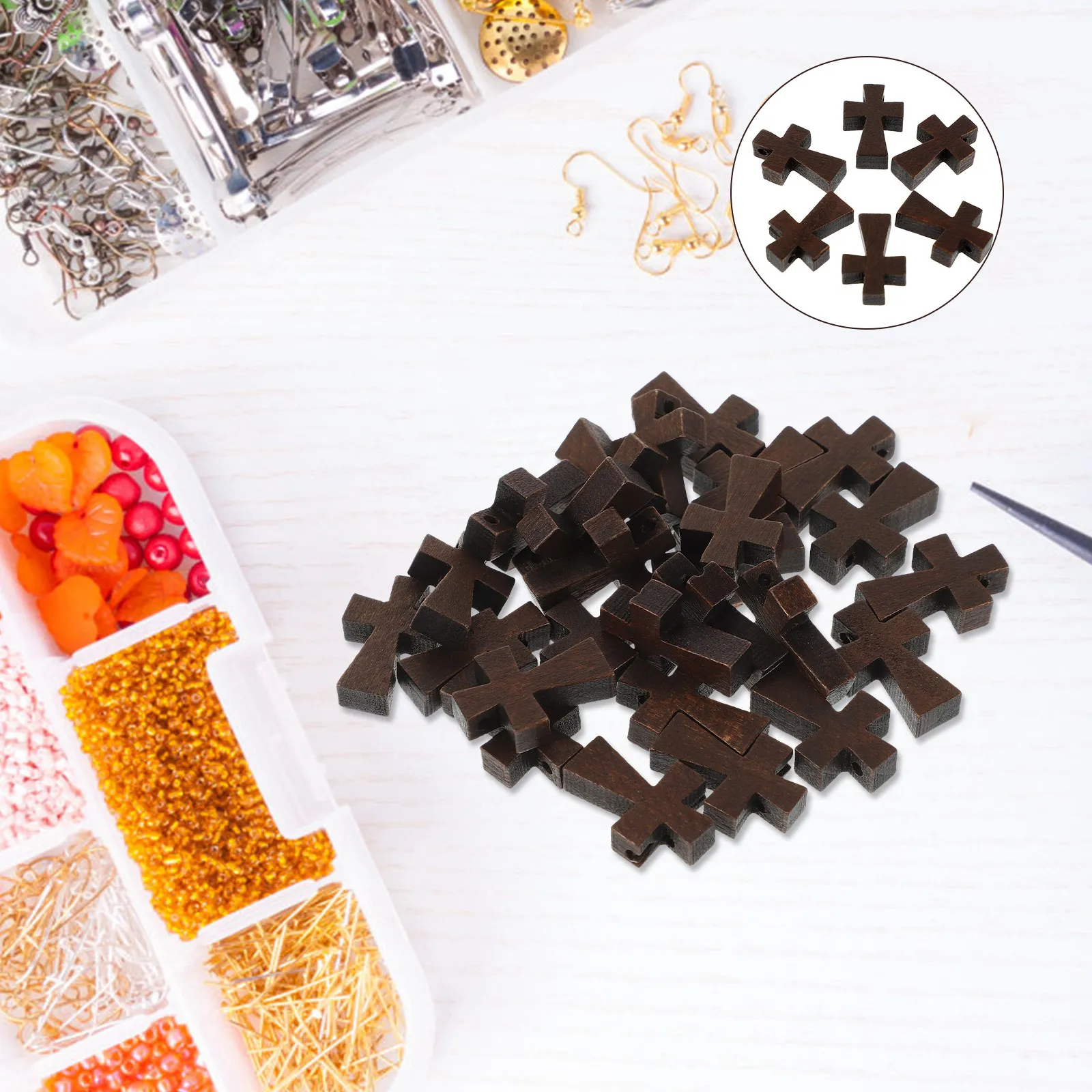 150Pcs Wood Cross Charm Small Wooden Cross Pendants for DIY Jewelry Making Necklace Bracelet Keychain Accessories
150Pcs Wood Cross Charm Small Wooden Cross Pendants for DIY Jewelry Making Necklace Bracelet Keychain Accessories
