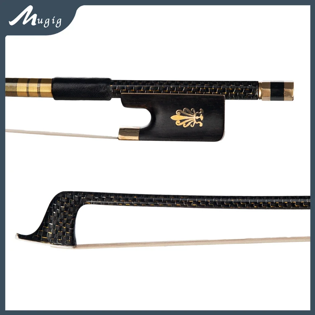 Mugig Professional 4/4 Carbon Fiber Cello Bow Golden Silk Braided Carbon Fiber Round Stick AAA Grade Horsehair Fast Response
Mugig Professional 4/4 Carbon Fiber Cello Bow Golden Silk Braided Carbon Fiber Round Stick AAA Grade Horsehair Fast Response