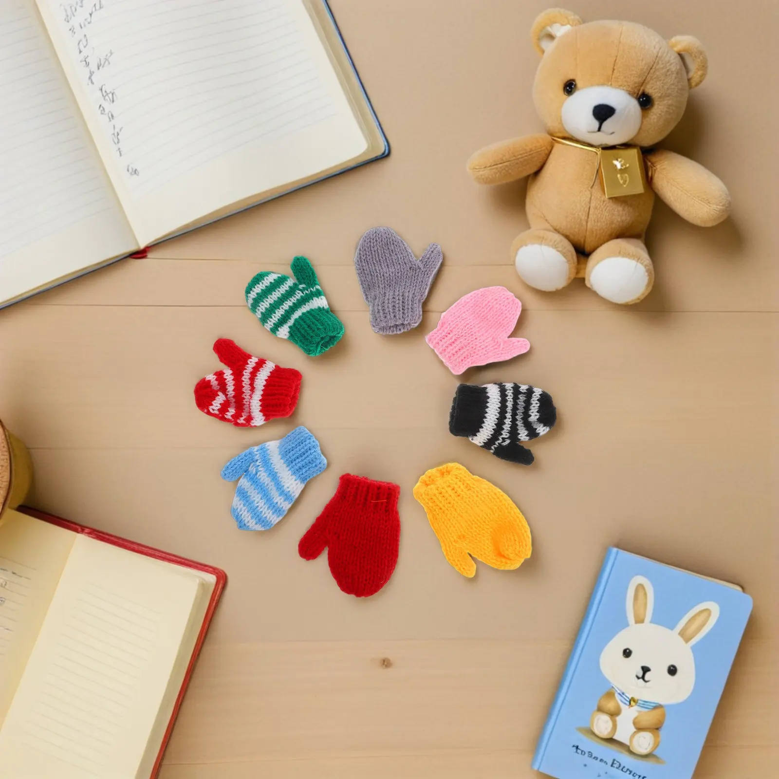 8Pairs Mini Knit Gloves Small Woven Mittens Kids Dress Up Gloves Handmade Accessories for Holiday Scenes and Crafts
8Pairs Mini Knit Gloves Small Woven Mittens Kids Dress Up Gloves Handmade Accessories for Holiday Scenes and Crafts