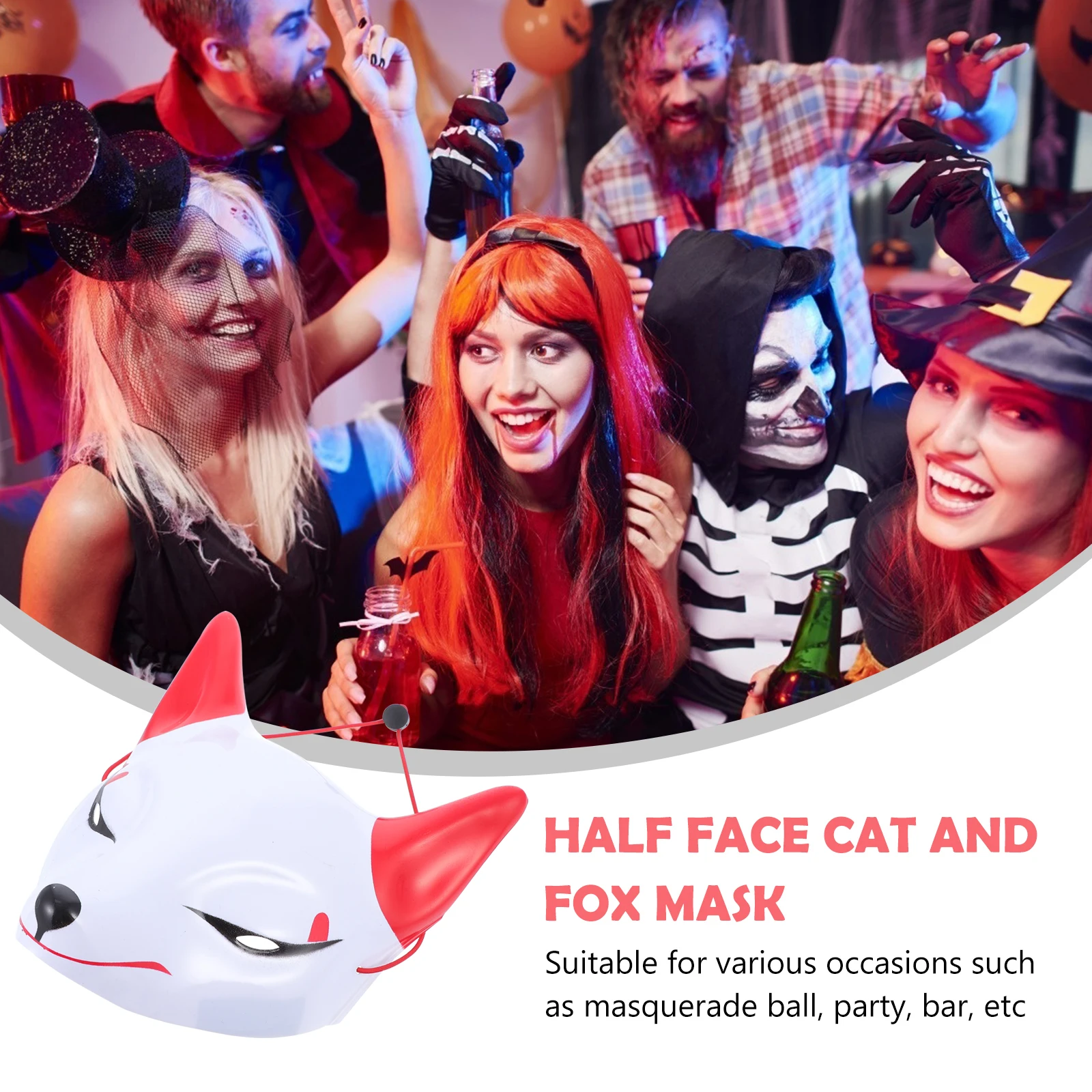 Masks Fox Halloween Costumes Cosplay Activity Prop Japanese-style Decorative Foxes Plastic Party Facial
Masks Fox Halloween Costumes Cosplay Activity Prop Japanese-style Decorative Foxes Plastic Party Facial