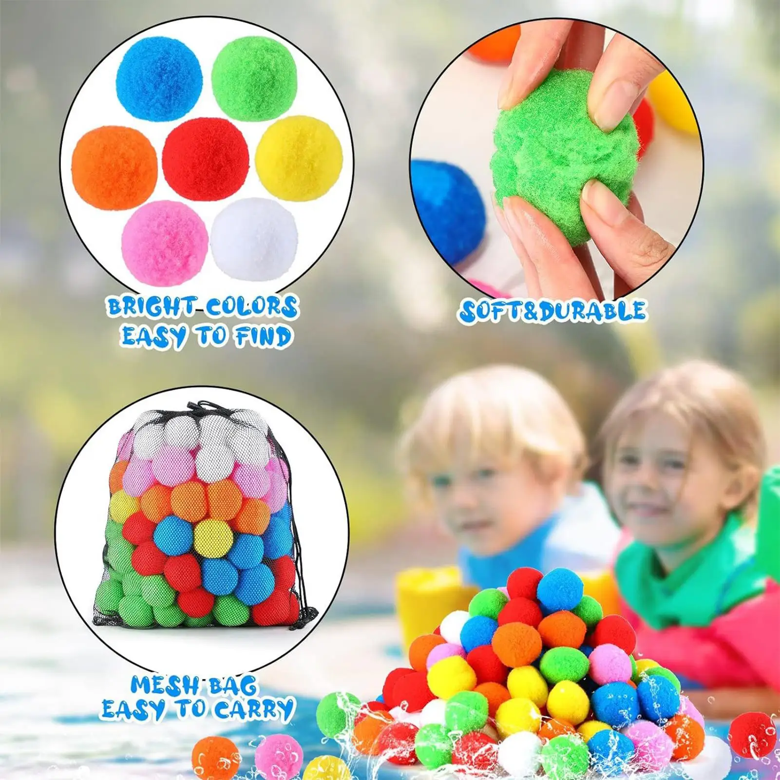 Water Balls 60 Pieces Colorful Fun Soft Soakers Soft Soaker Balls for Outdoor Outside Backyard Lawn Beach Pool Grass Garden Park
Water Balls 60 Pieces Colorful Fun Soft Soakers Soft Soaker Balls for Outdoor Outside Backyard Lawn Beach Pool Grass Garden Park