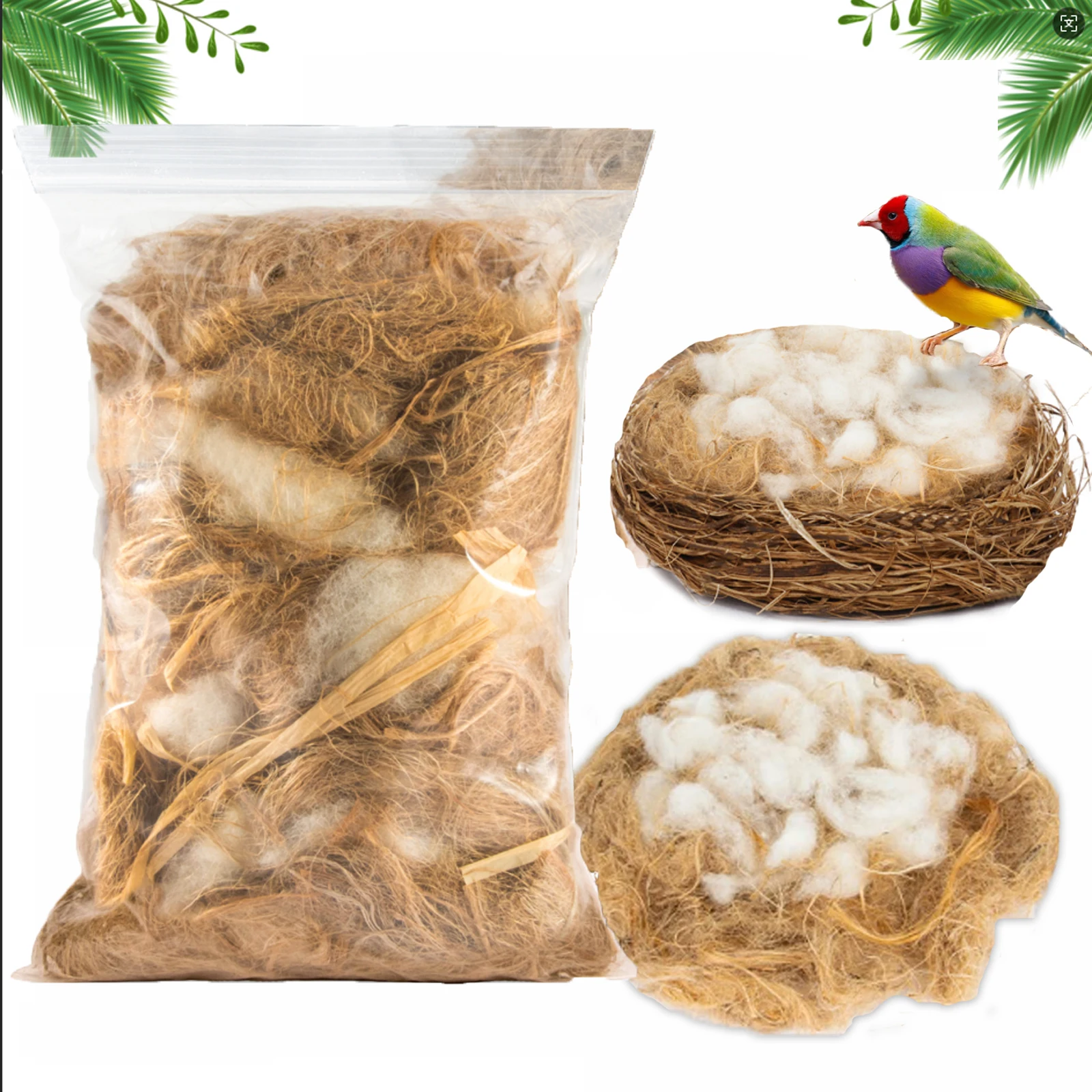 150 Grams Mixing Bird Nesting Material Small Birds Canary Parakeet Nests Bedding Natural Fiber For Cages Gardens Tree Trunks
150 Grams Mixing Bird Nesting Material Small Birds Canary Parakeet Nests Bedding Natural Fiber For Cages Gardens Tree Trunks